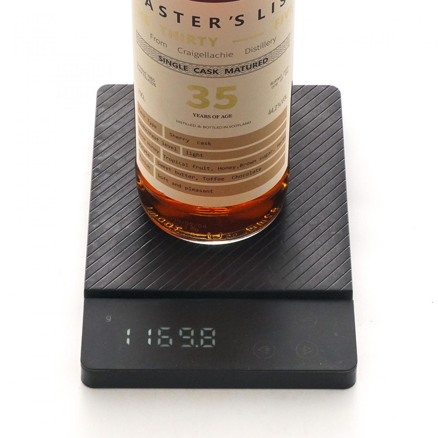 Craigellachie 克莱拉奇 35年 1985-2020 雪莉单桶
