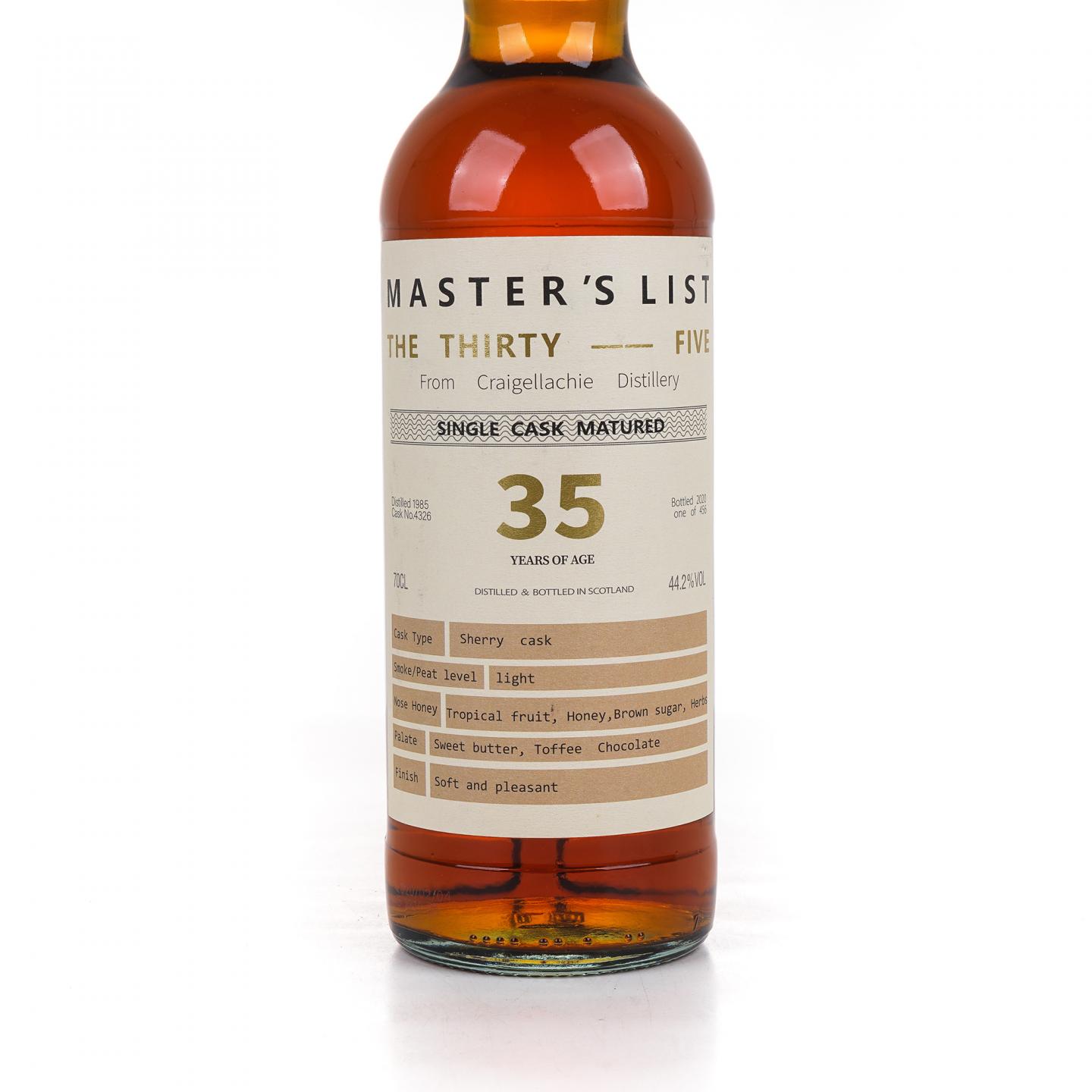 Craigellachie 克莱拉奇 35年 1985-2020 雪莉单桶 700ml