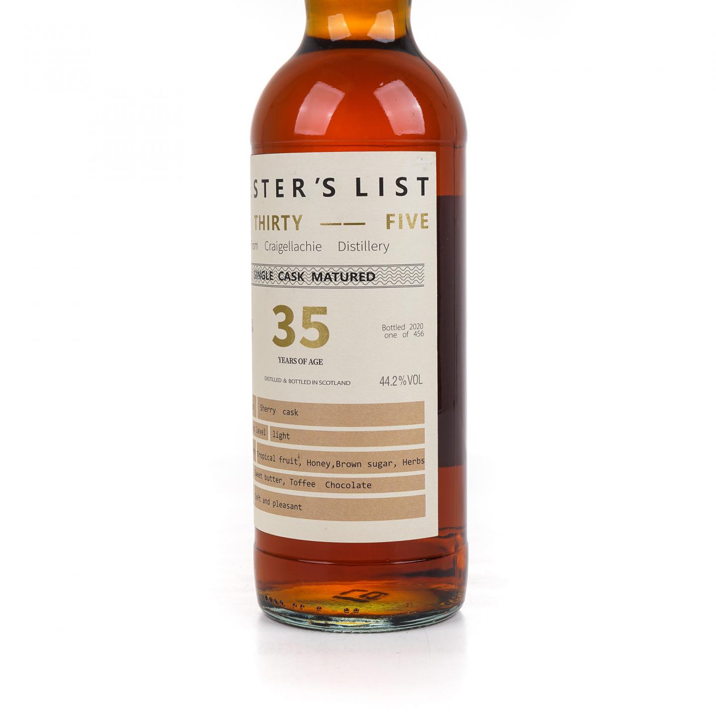 Craigellachie 克莱拉奇 35年 1985-2020 雪莉单桶 700ml