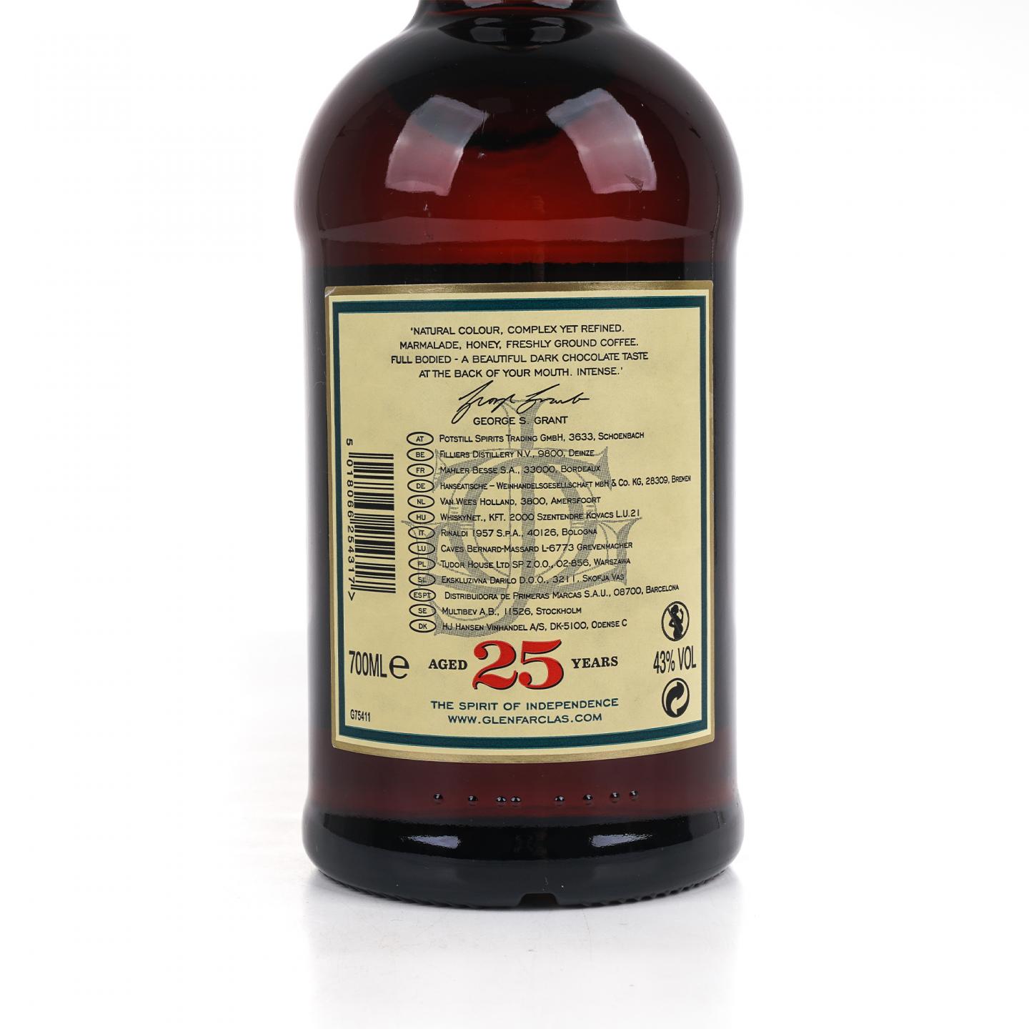 Glenfarclas 格兰花格 25年 单一麦芽 圆筒礼盒 43%