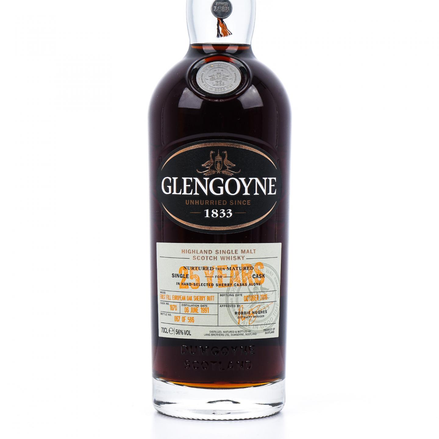 Glengoyne 格兰哥尼 25年 1991-2016 雪莉桶#1870