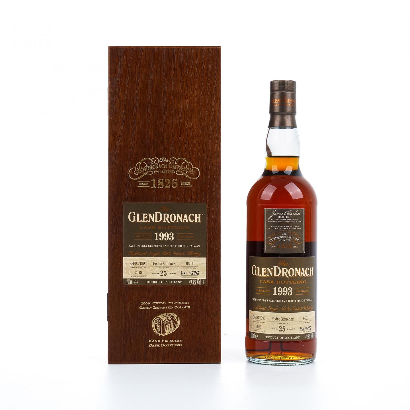 Glendronach 格兰多纳 25年 1993-2019 雪莉桶#6601