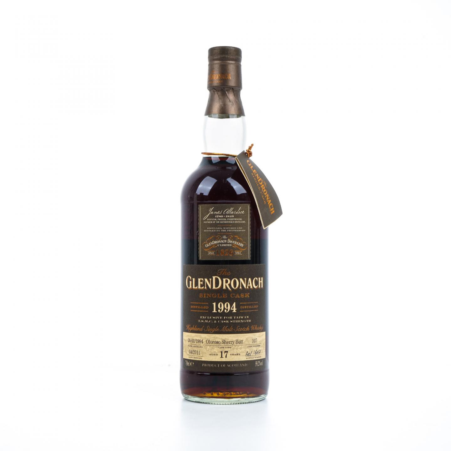 Glendronach 格兰多纳 17年 1994-2011 雪莉单桶#107