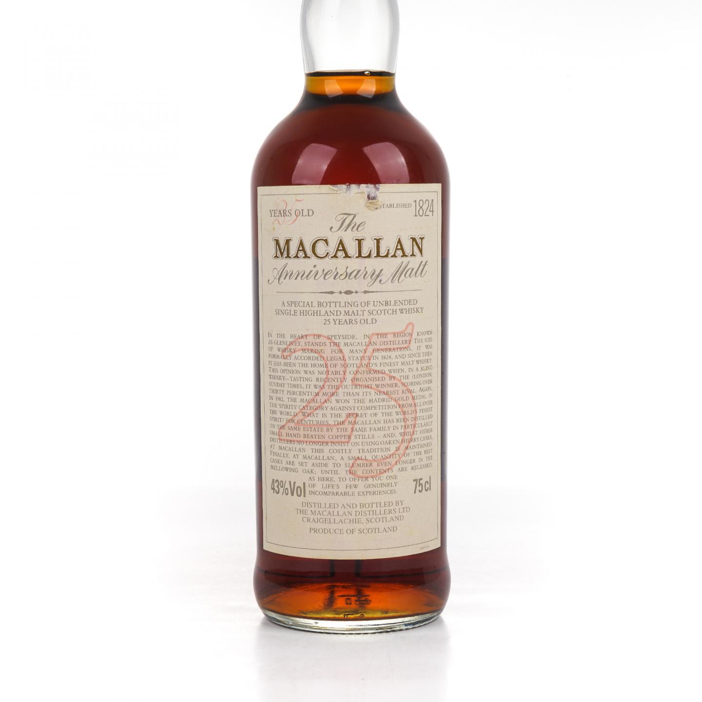 Macallan 麦卡伦 25年 Anniversary Malt 750ml