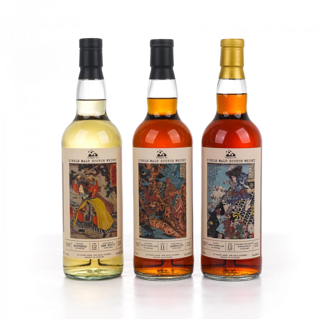 【艺术套装】本尼维斯 12年/雅伯莱 11年/布纳哈本 12年 通俗水浒传豪杰系列 3瓶组