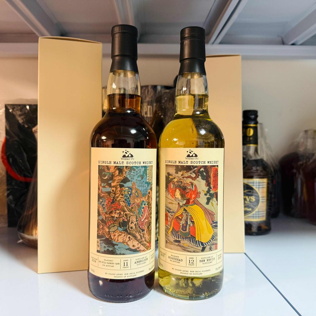 本尼维斯2013-2025/亚伯乐2014-2025 12年波本桶/11年初填oloroso雪莉桶「通俗水浒传豪杰」单桶单一麦芽威士忌2只组 55.5/54.2% 700mlx2