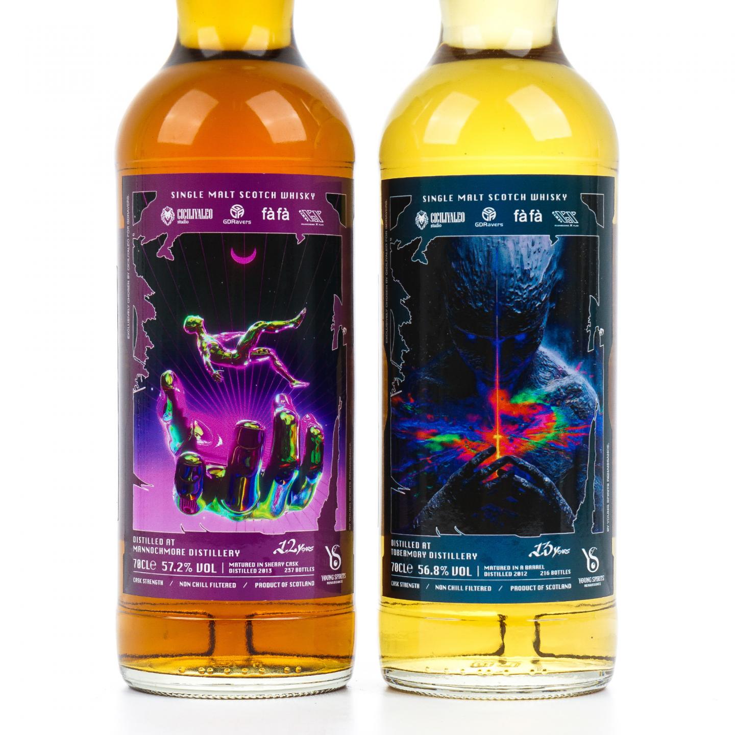 Mannochmore 曼洛克摩/Tobermory 托伯莫里 12/13年 2025 桶强 2瓶组