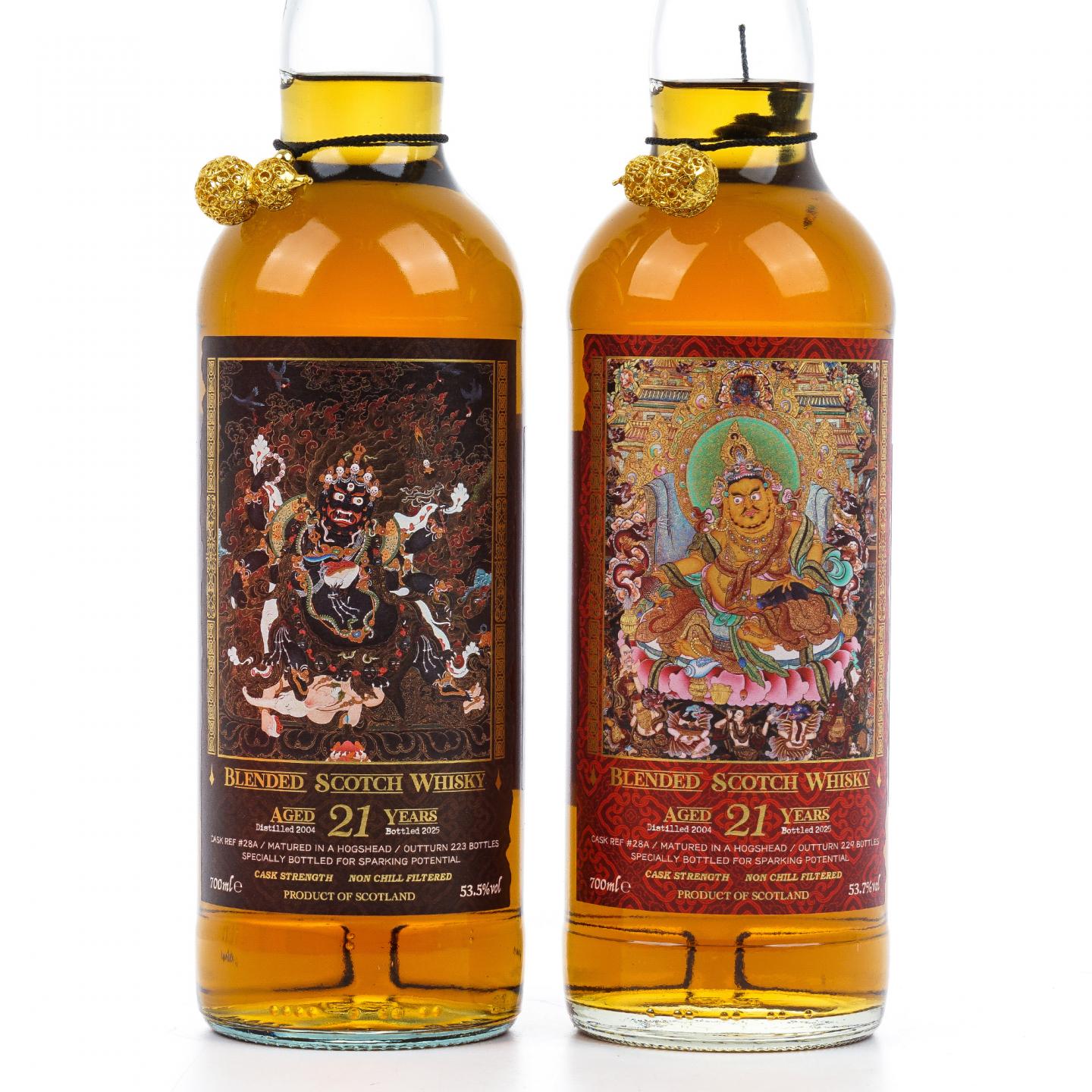 苏格兰调和威士忌 21年 2004-2025 馆藏唐卡艺术系列 桶强2瓶组