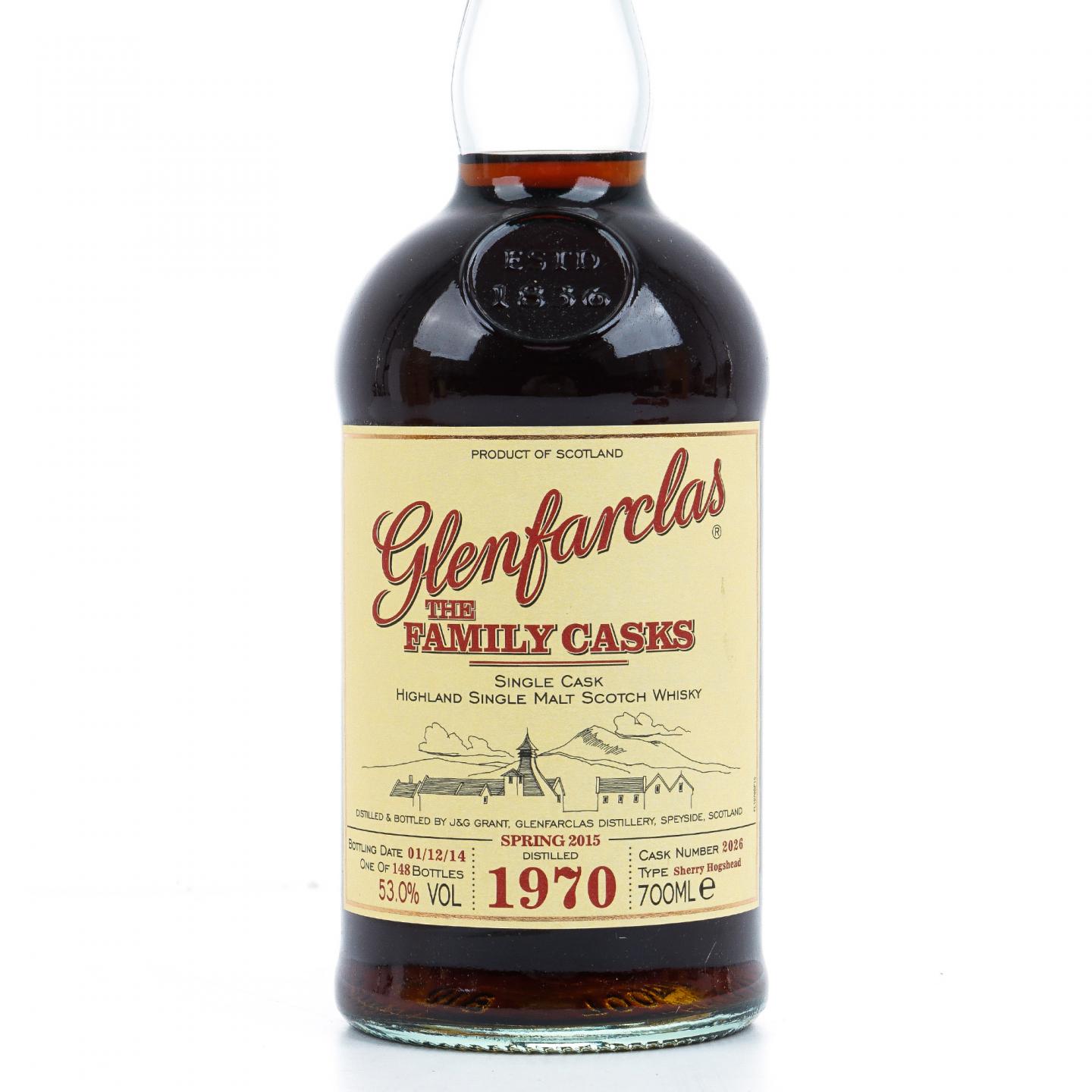 Glenfarclas 格兰花格 1970-2014 家族桶 雪莉桶#2026