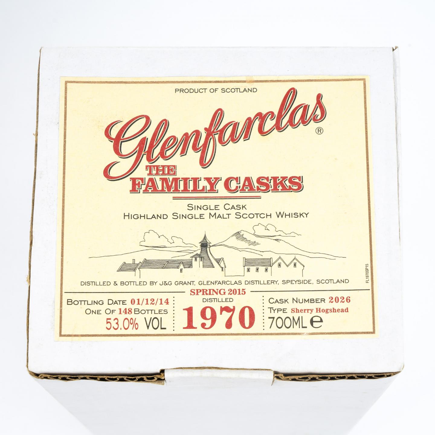 Glenfarclas 格兰花格 1970-2014 家族桶 雪莉桶#2026