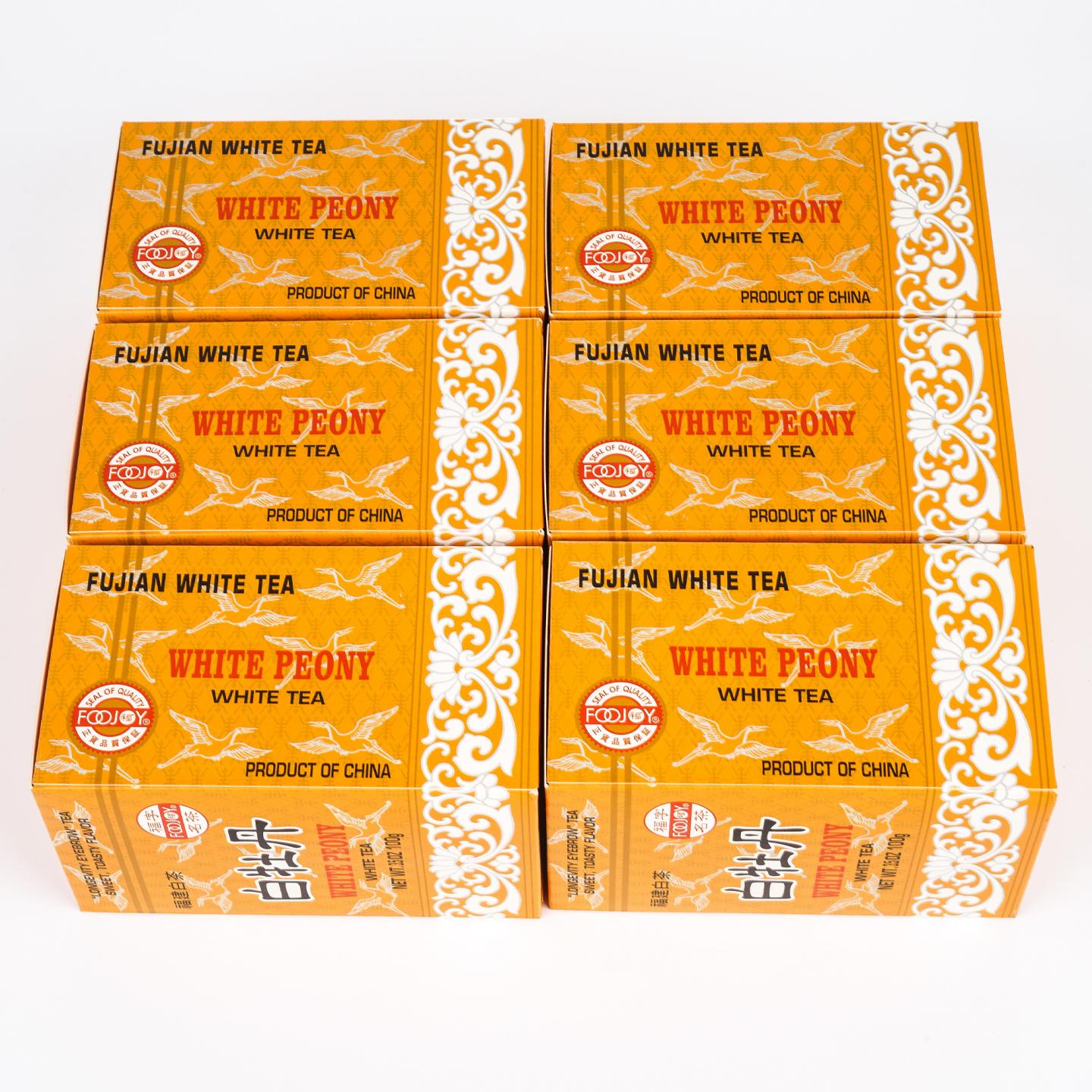 九十年代 福字牌 原箱白牡丹 6盒组*100克