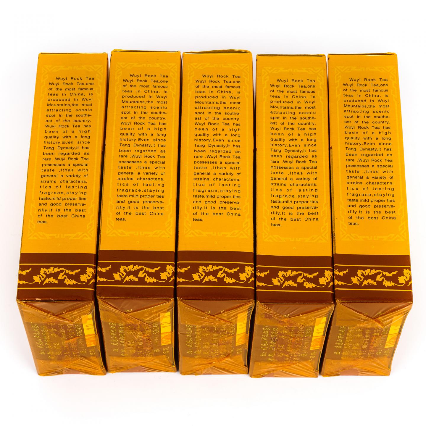 1999年 武夷山市九曲茶厂 正岩精品铁罗汉 5盒组*50克