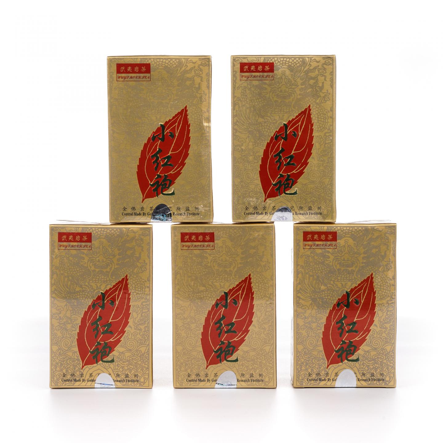 2000年 武夷山金佛茶叶研究所 正岩极品小红袍 5盒组*50克