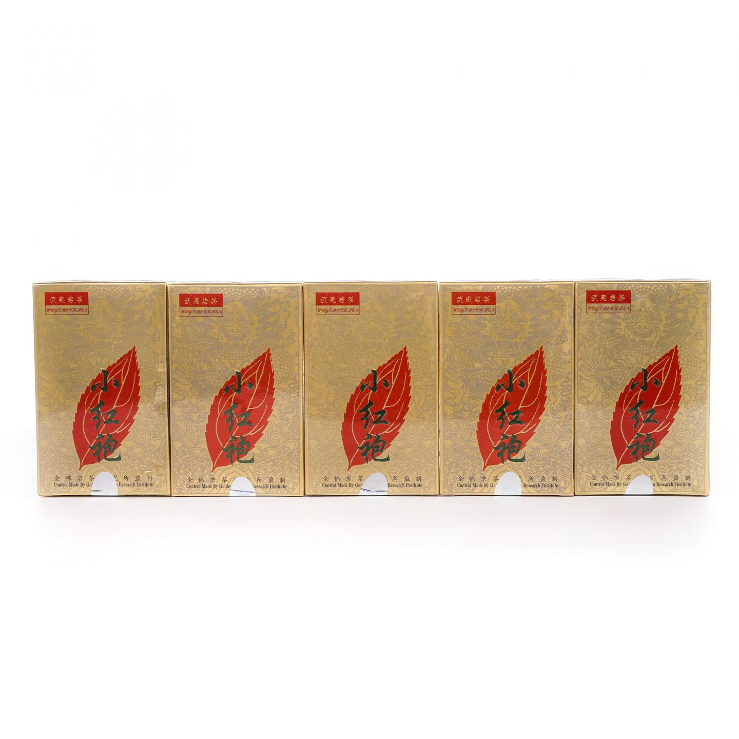 2000年 武夷山金佛茶叶研究所 正岩极品小红袍 5盒组*50克