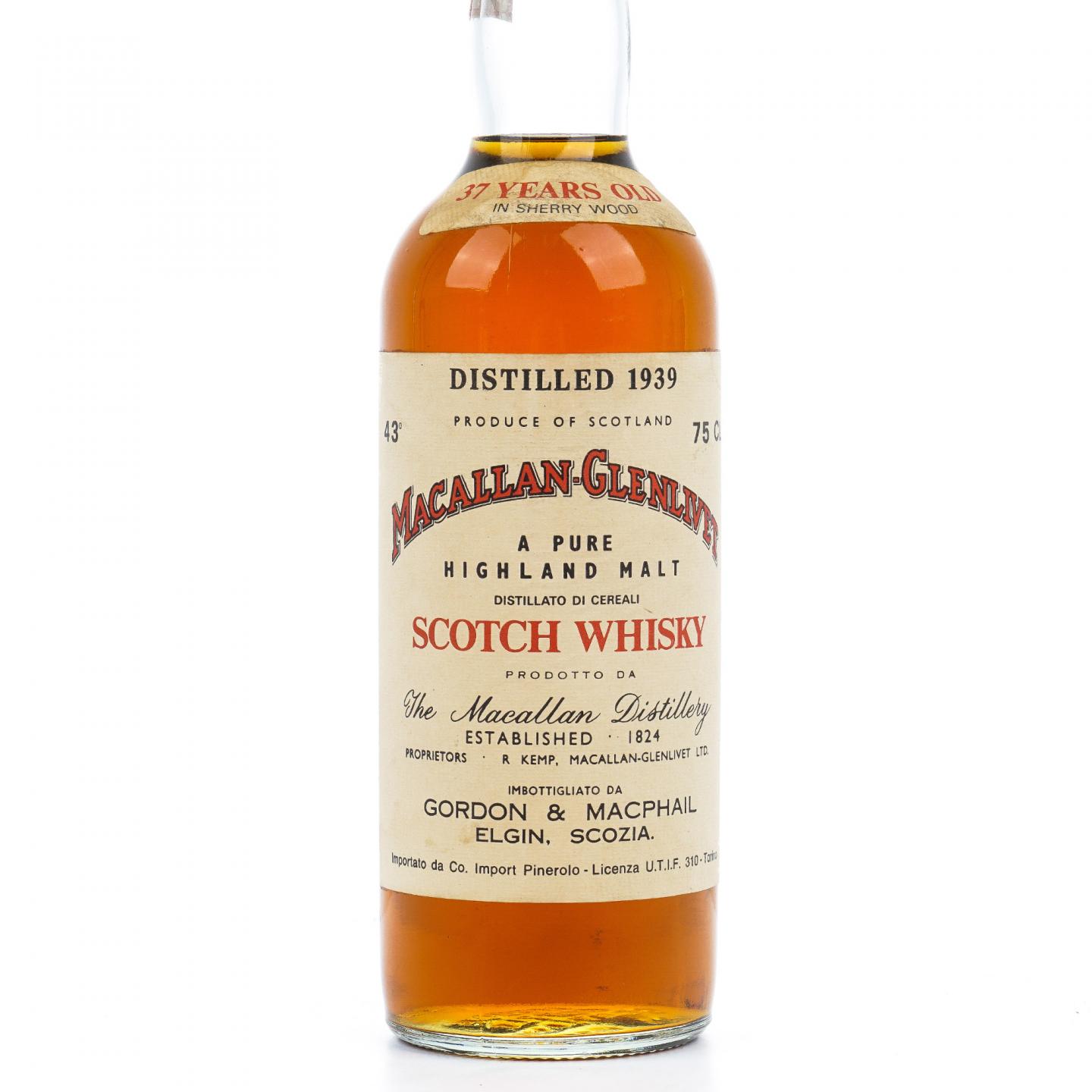 Macallan 麦卡伦 37年 1939 雪莉桶 GM 750ml