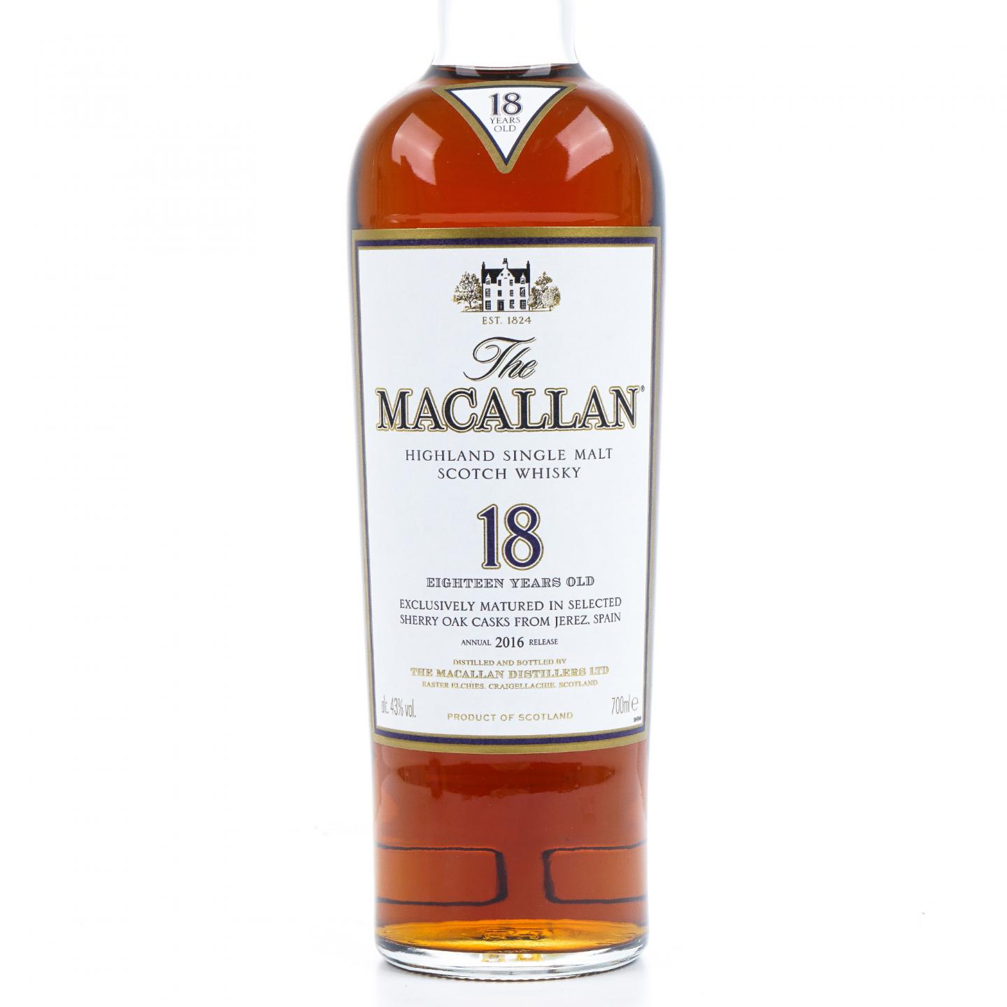 Macallan 麦卡伦 18年 2016 雪莉桶