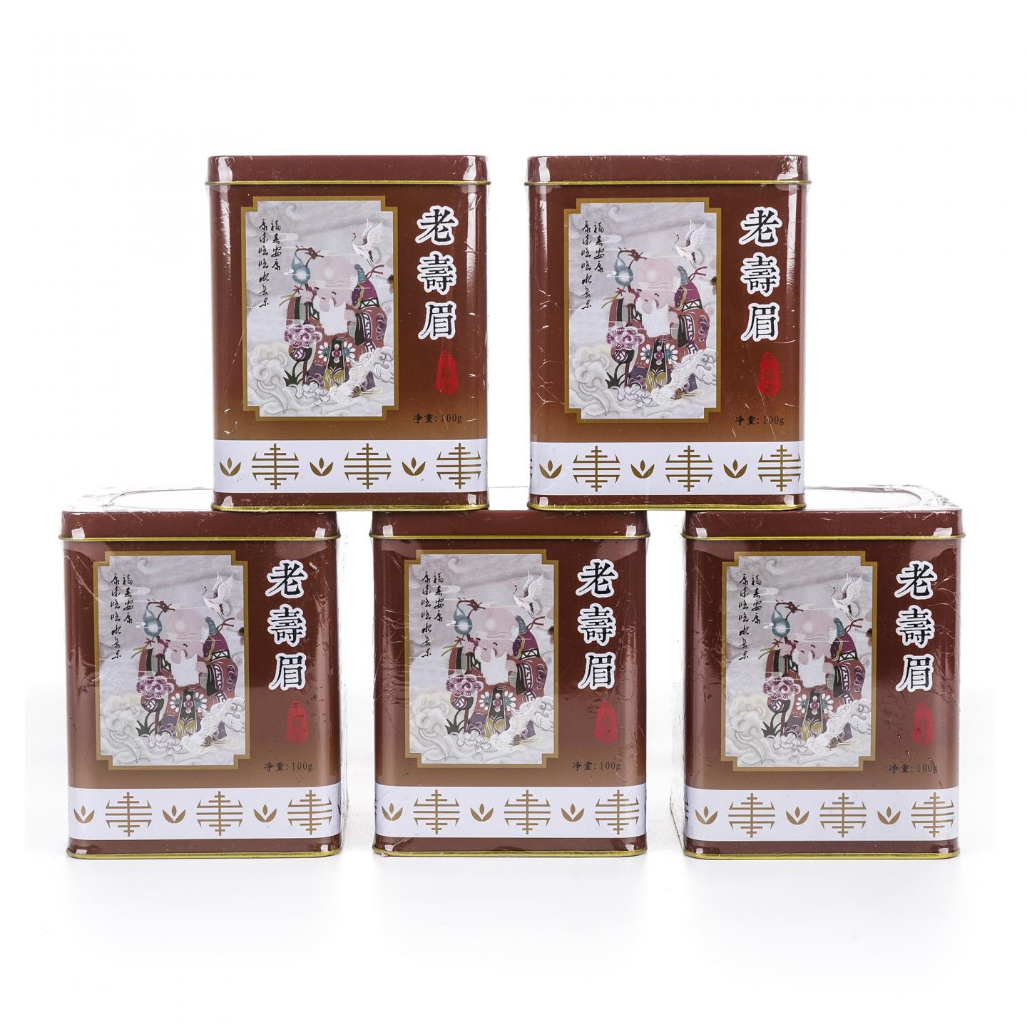 2000年 出口级福鼎白茶 老寿眉 五罐组*100克