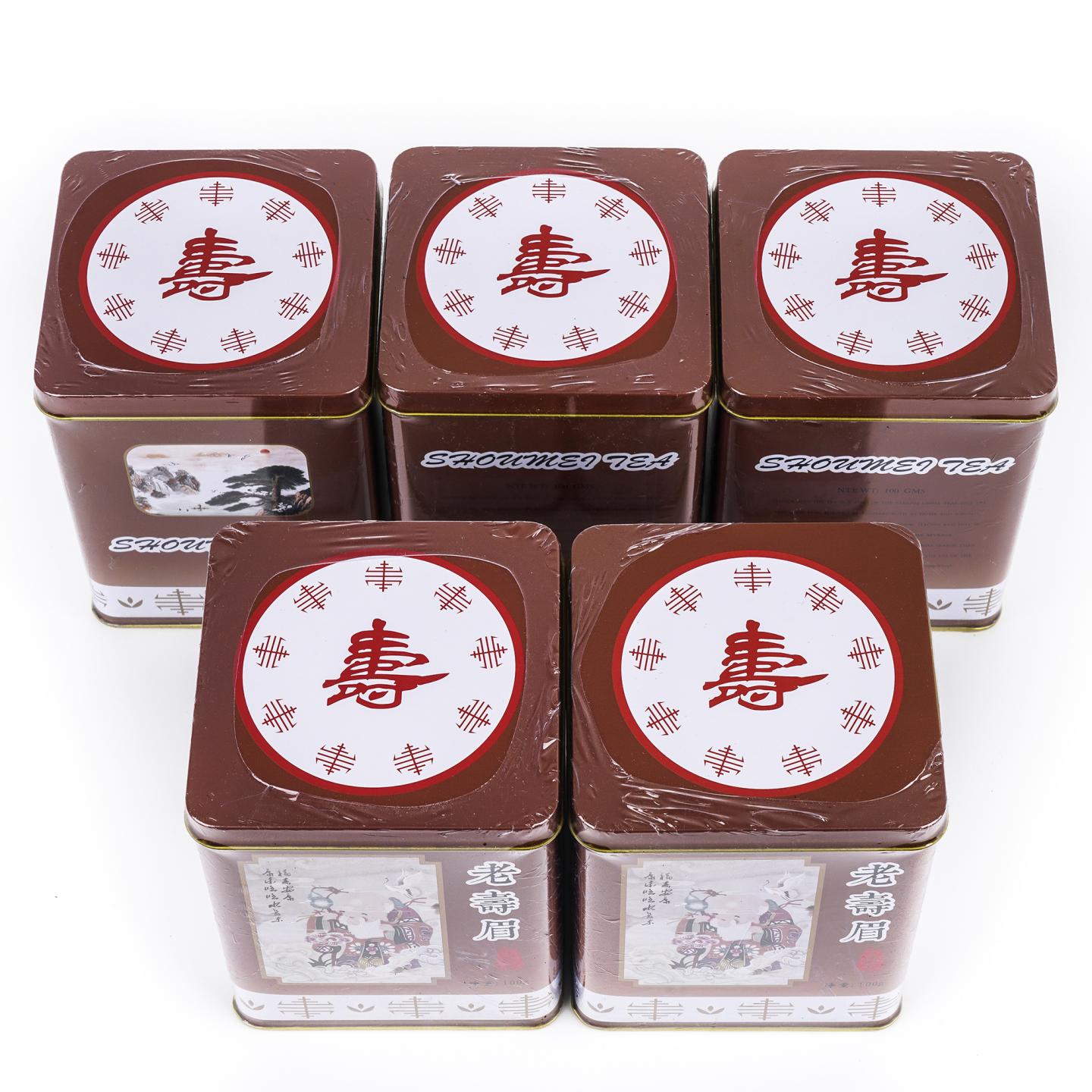 2000年 出口级福鼎白茶 老寿眉 五罐组*100克