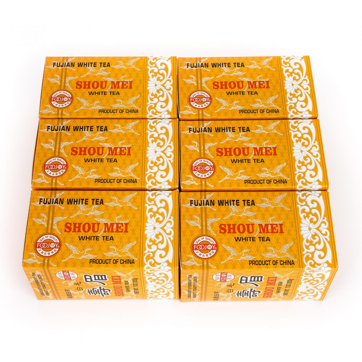 九十年代 出口级福字牌 白毛寿眉 200克*6盒+白牡丹 100克*6盒