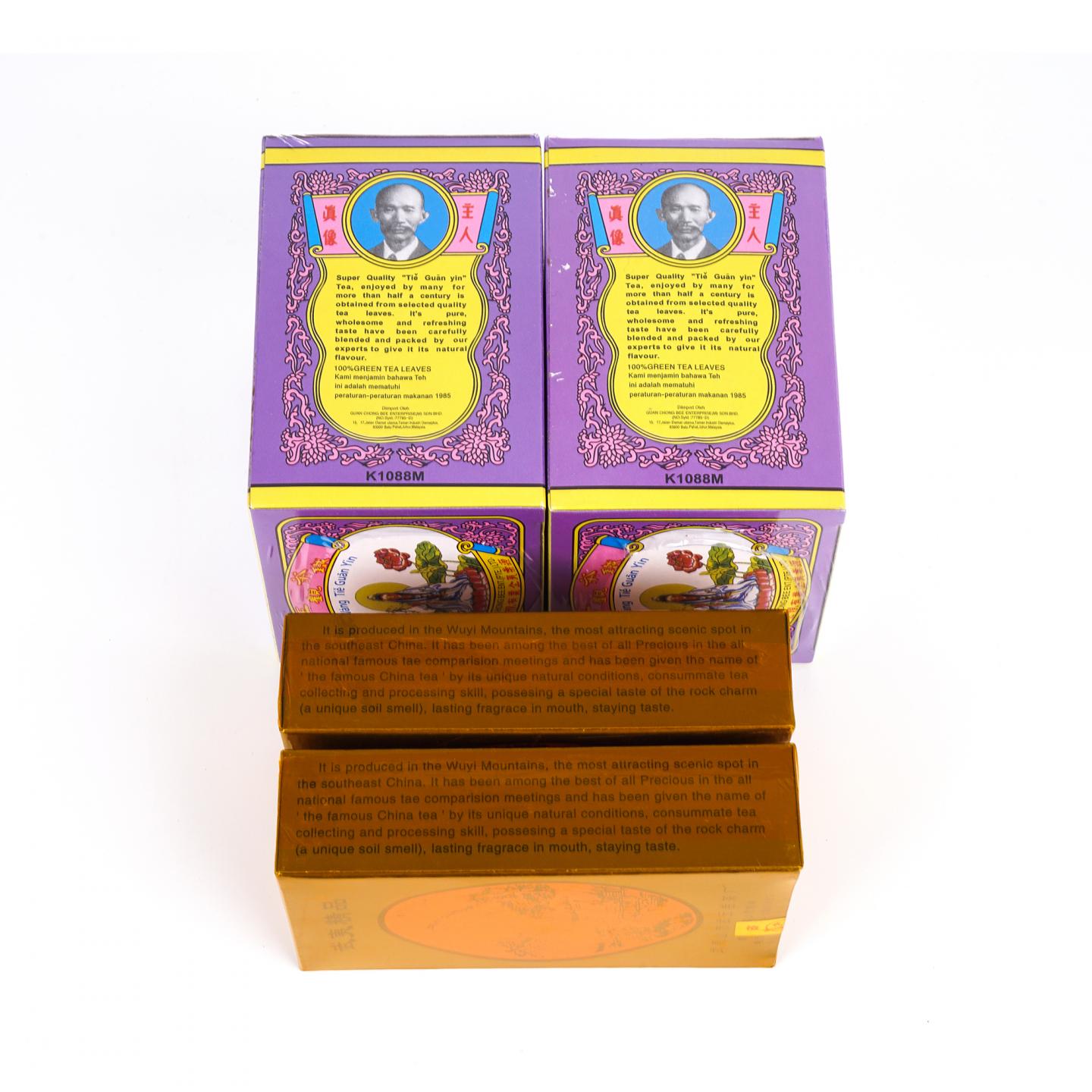 九十年代 老丛肉桂/双龙毛牌茶王铁观音 4盒组 50g*2+144g*2