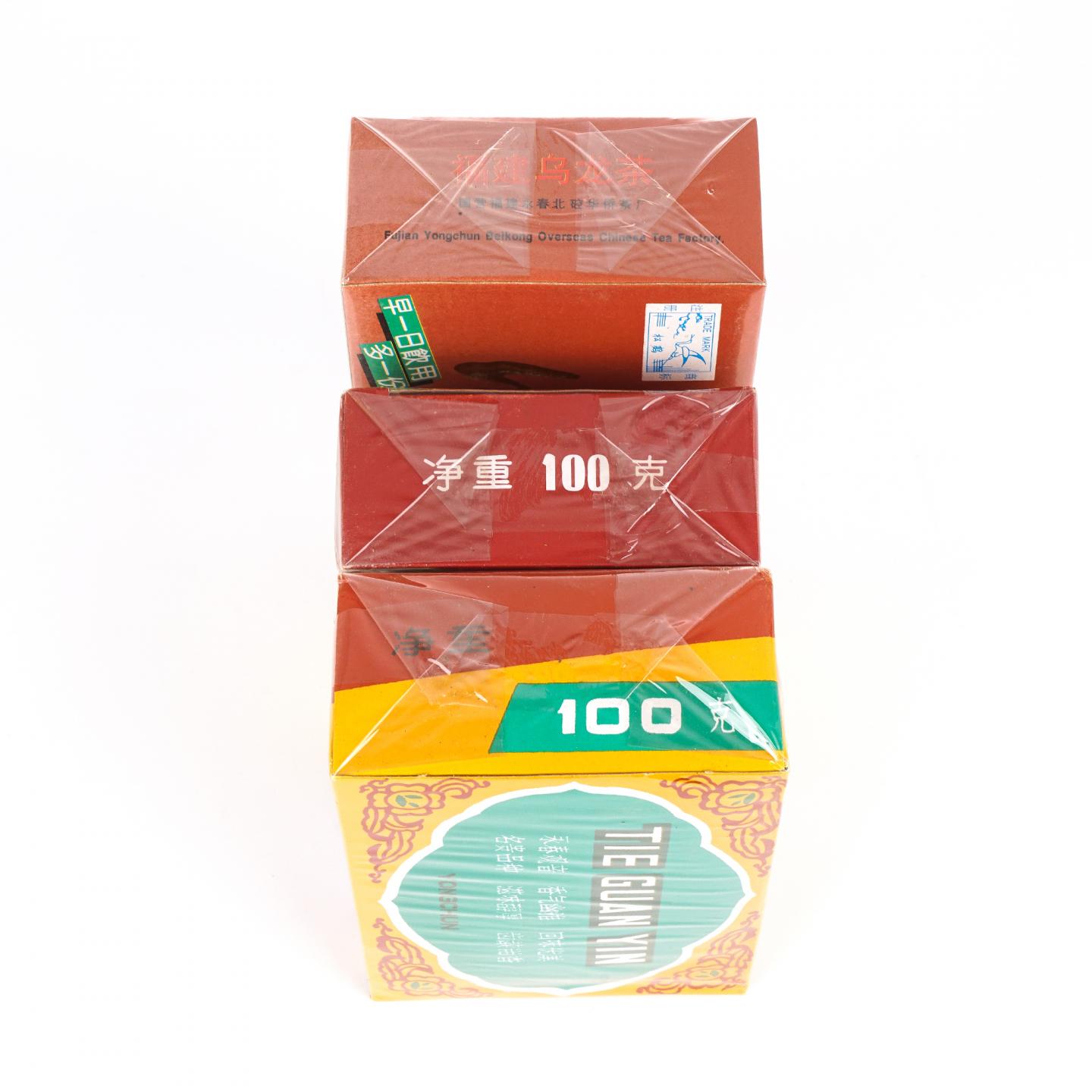 九十年代 碳焙铁观音/松鹤牌佛手/虎庵佛手 3盒组 100g*2+125g