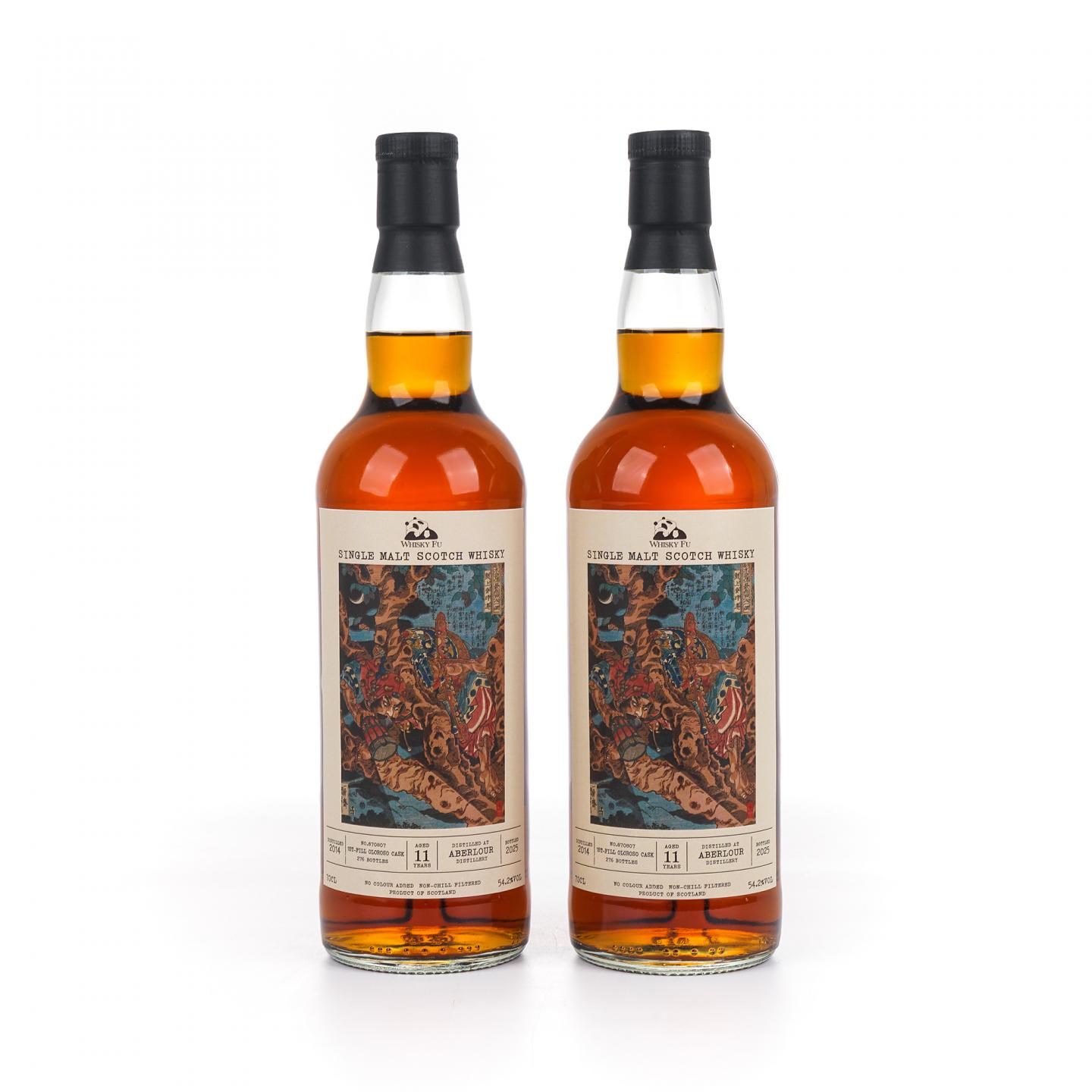 Aberlour 雅伯莱 11年 2014-2025 「通俗水浒传豪杰·鼓上蚤时迁」初填雪莉桶 2瓶组