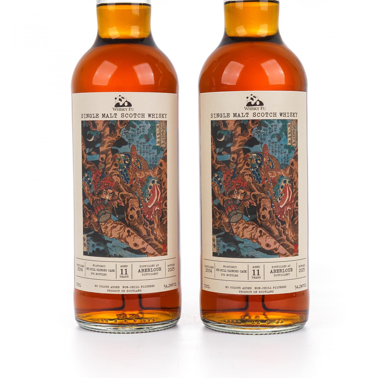 Aberlour 雅伯莱 11年 2014-2025 「通俗水浒传豪杰·鼓上蚤时迁」初填雪莉桶 2瓶组