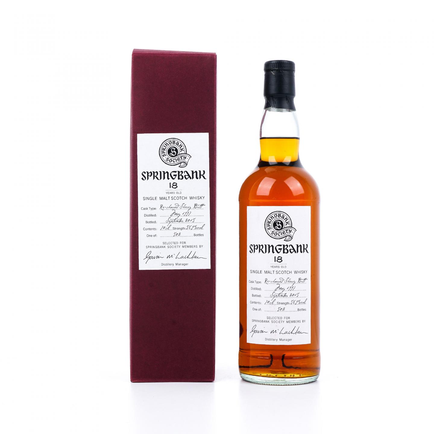 Springbank 云顶 18年 1997-2015 雪莉桶 云顶协会