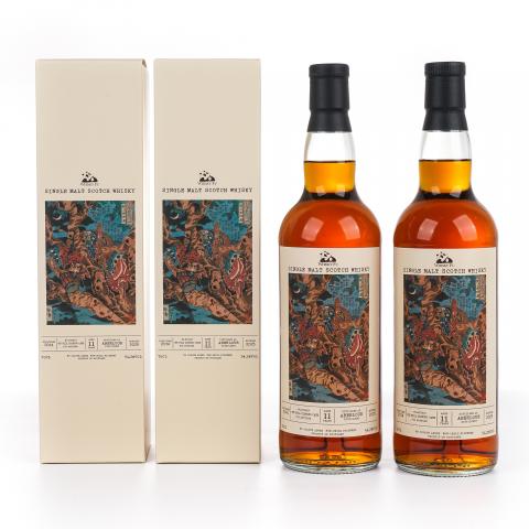Aberlour 雅伯莱 11年 2014-2025 「通俗水浒传豪杰·鼓上蚤时迁」初填雪莉桶 2瓶组