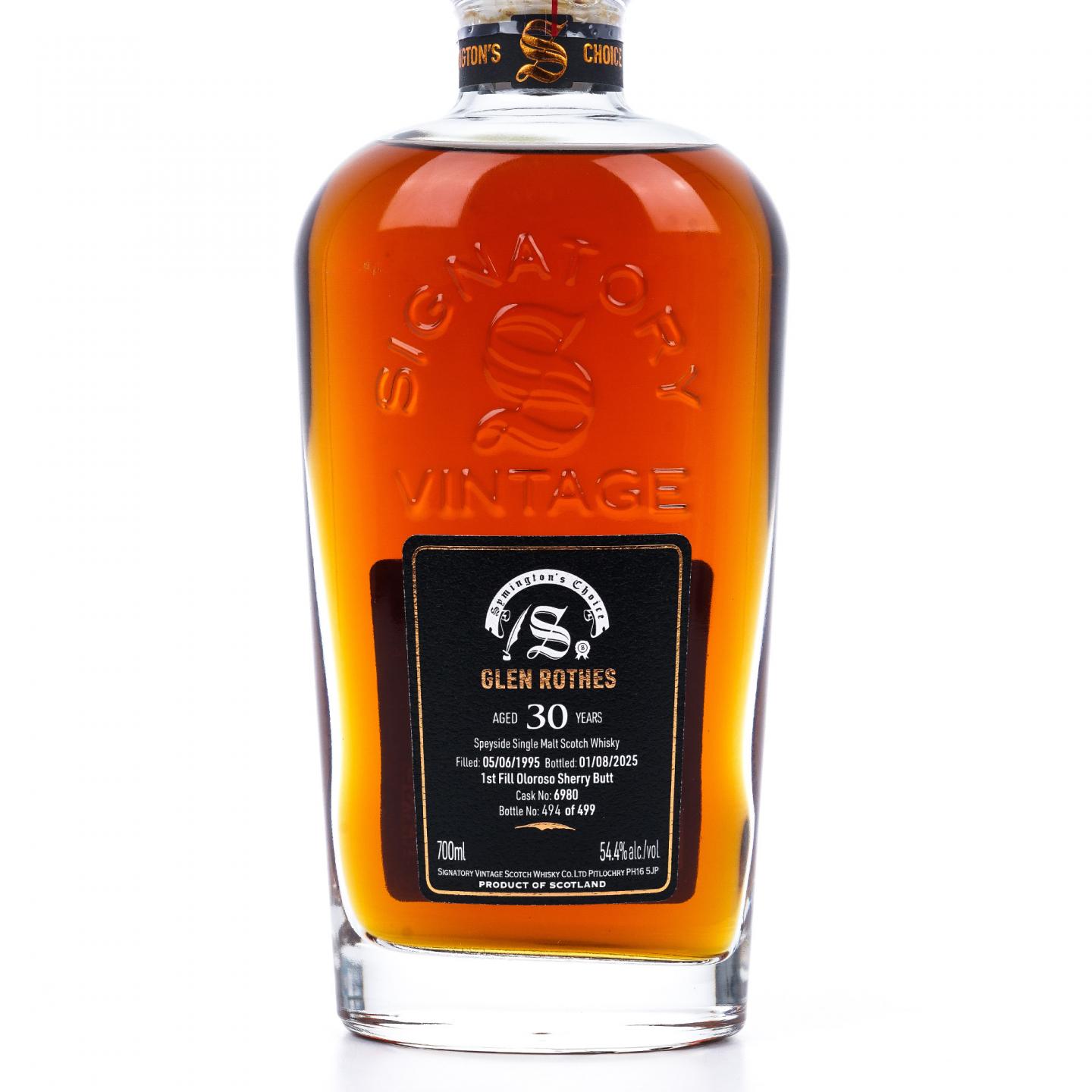Glenrothes 格兰路思 30年 1995-2025 雪莉桶#6980 SV