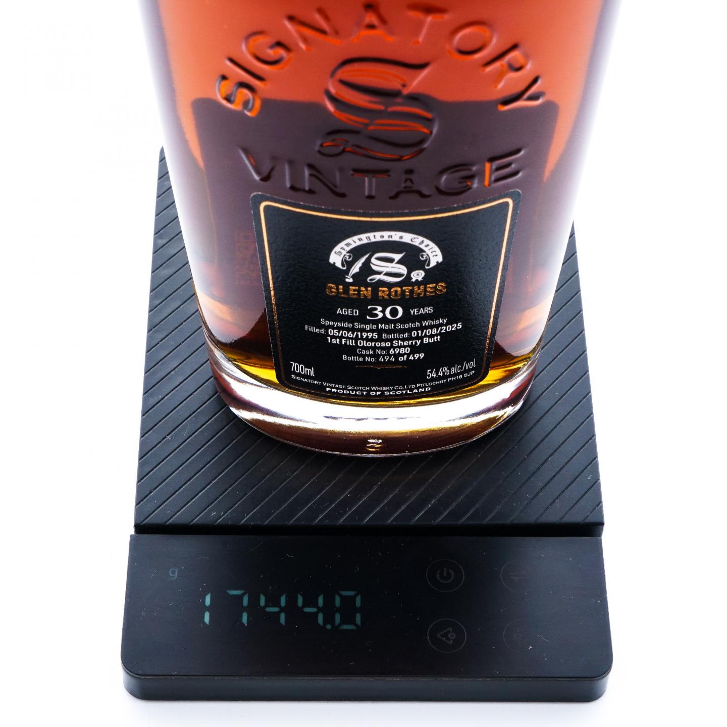 Glenrothes 格兰路思 30年 1995-2025 雪莉桶#6980 SV