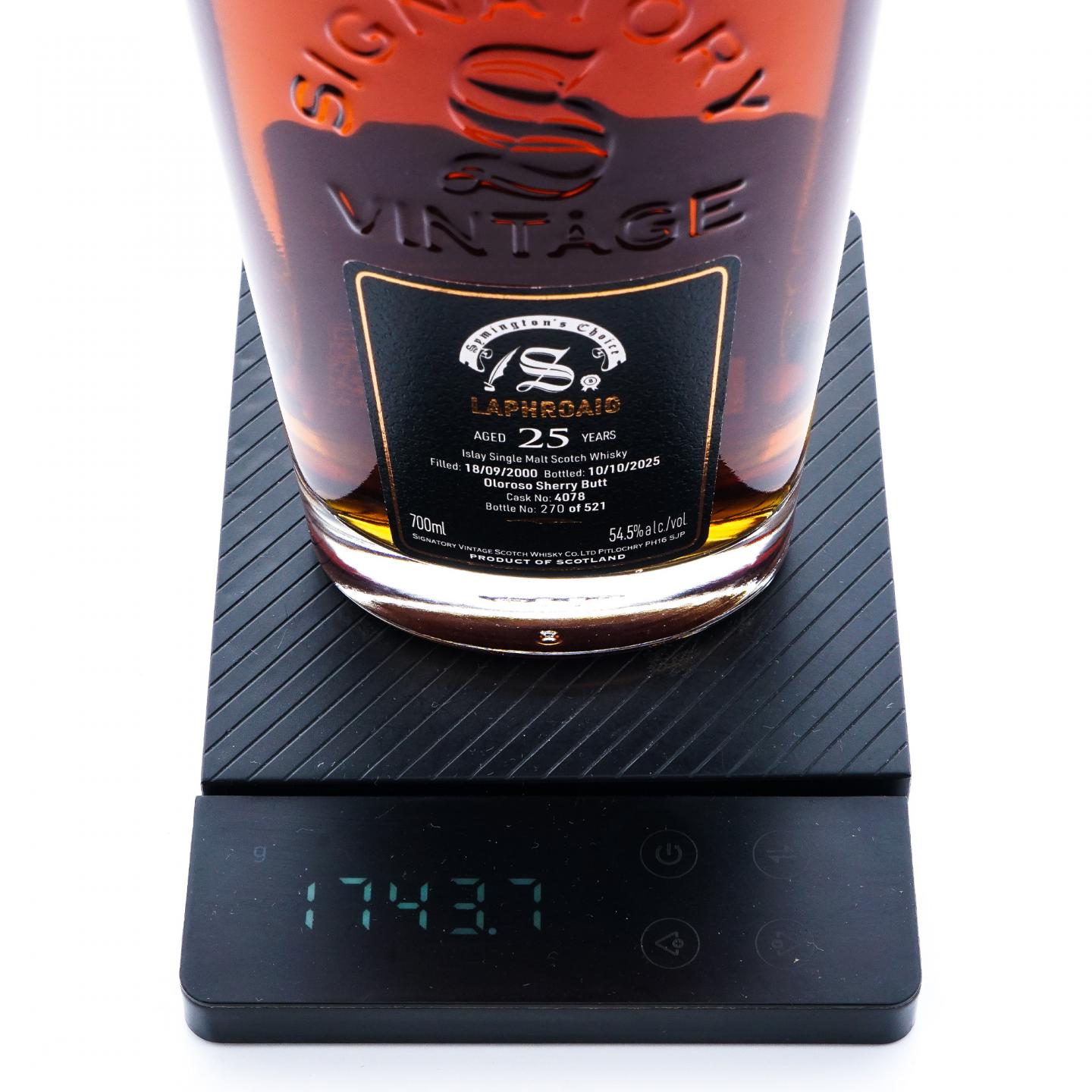 Laphroaig 拉弗格 25年 2000-2025 雪莉桶#4078 SV