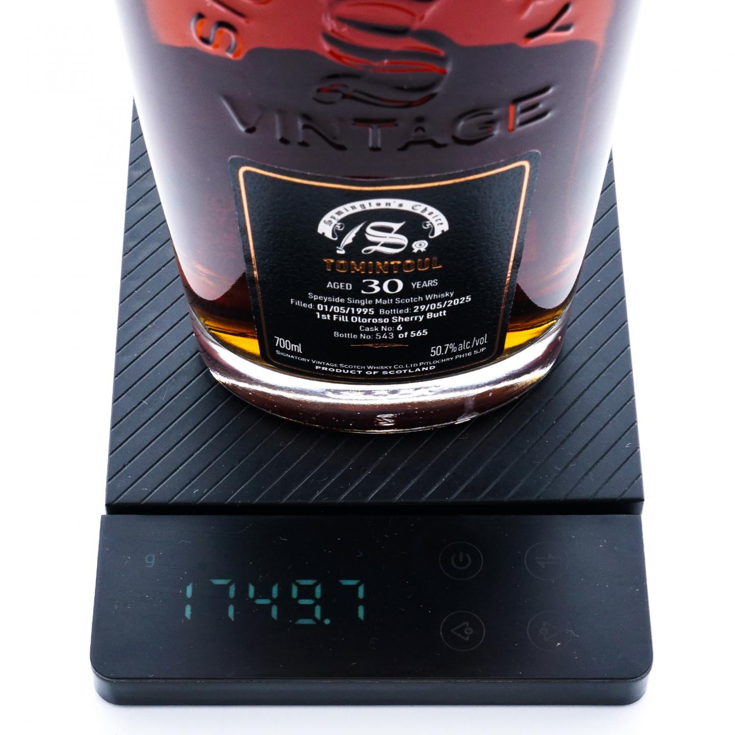 Tomintoul 托明多 30年 1995-2025 雪莉桶 SV