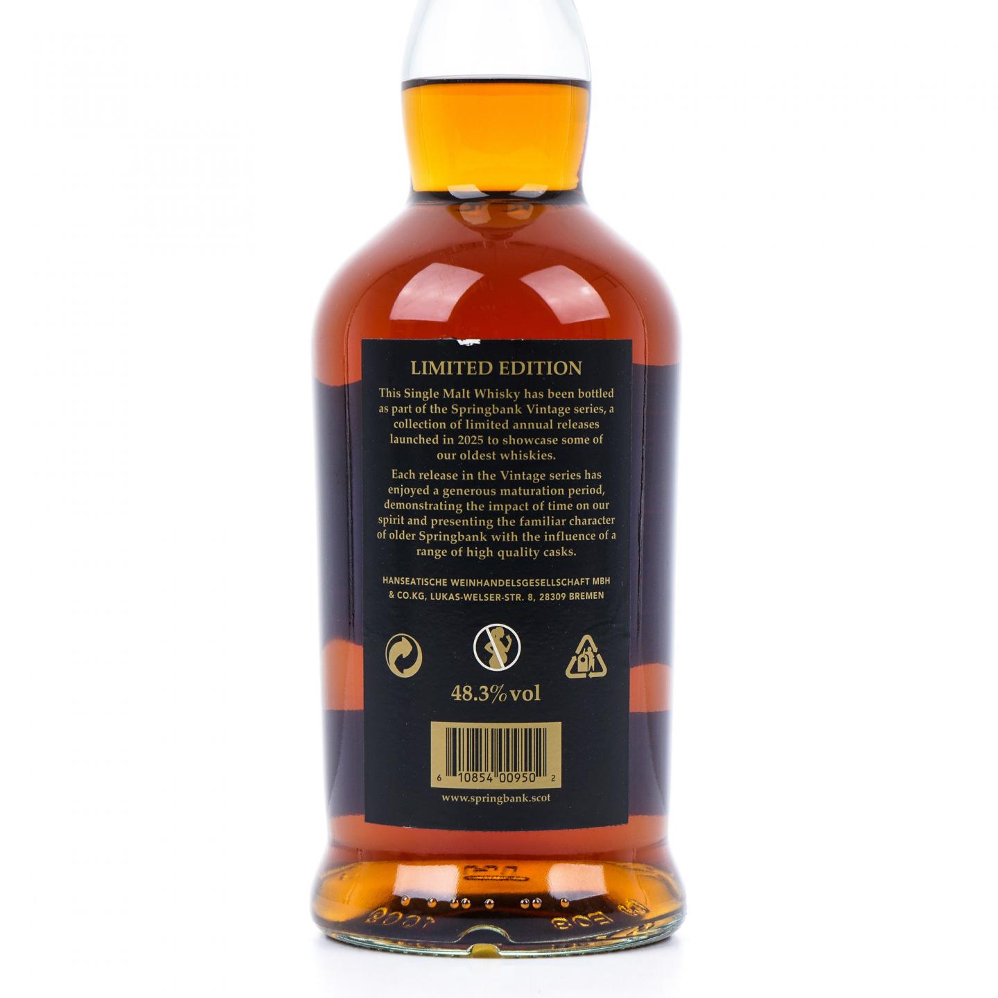Springbank 云顶 1998-2025 Vintage