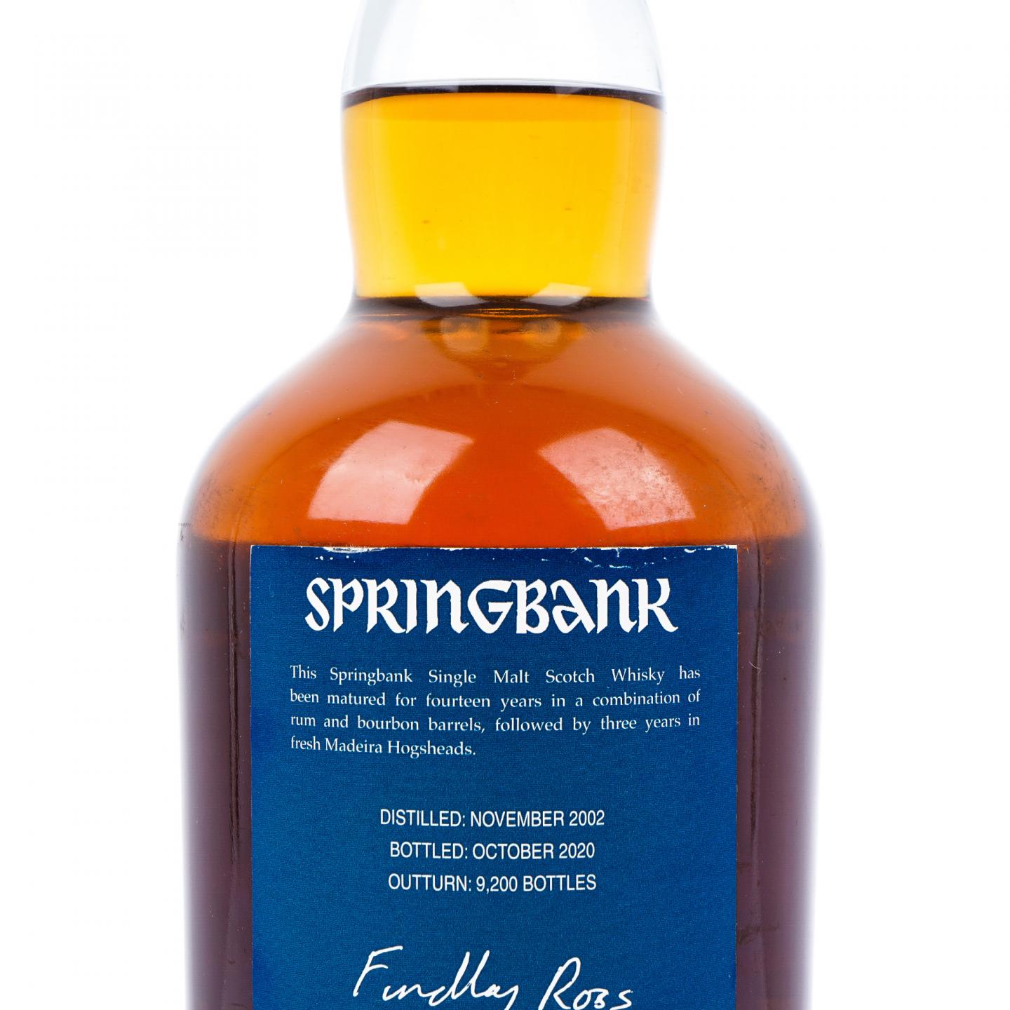 Springbank 云顶 17年 2002-2020 MADEIRA WOOD
