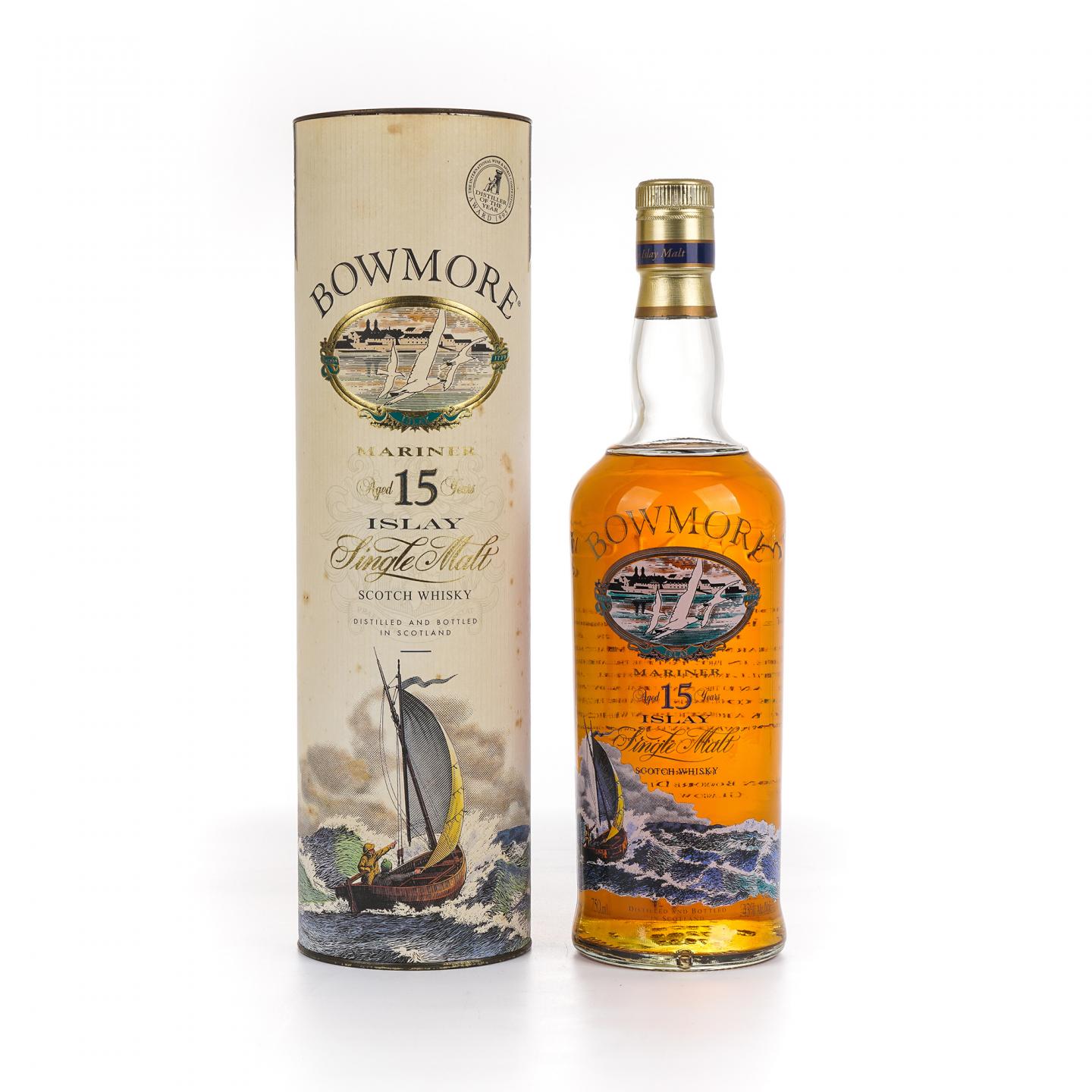 Bowmore 波摩 15年 Mariner 透明海鸥标 圆筒 750ml