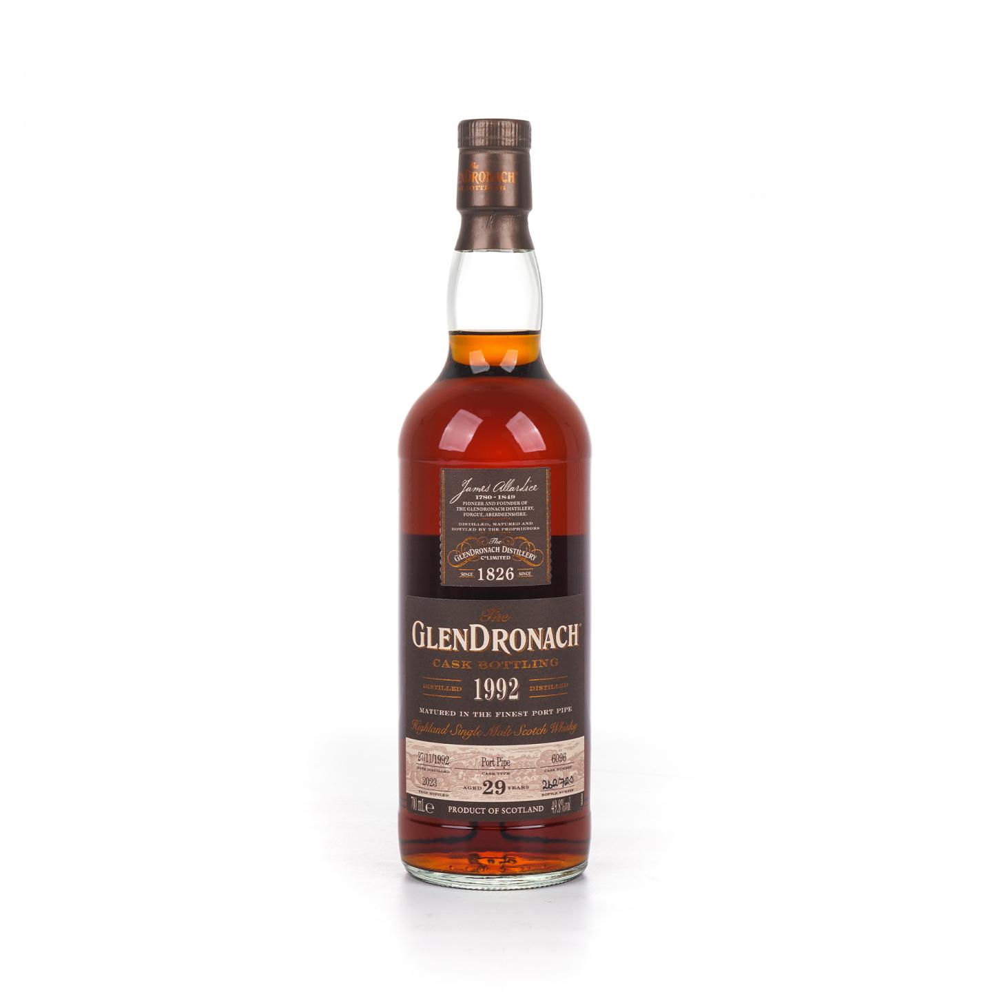 Glendronach 格兰多纳 29年 1992-2023 单桶#6096 行货 非原盒