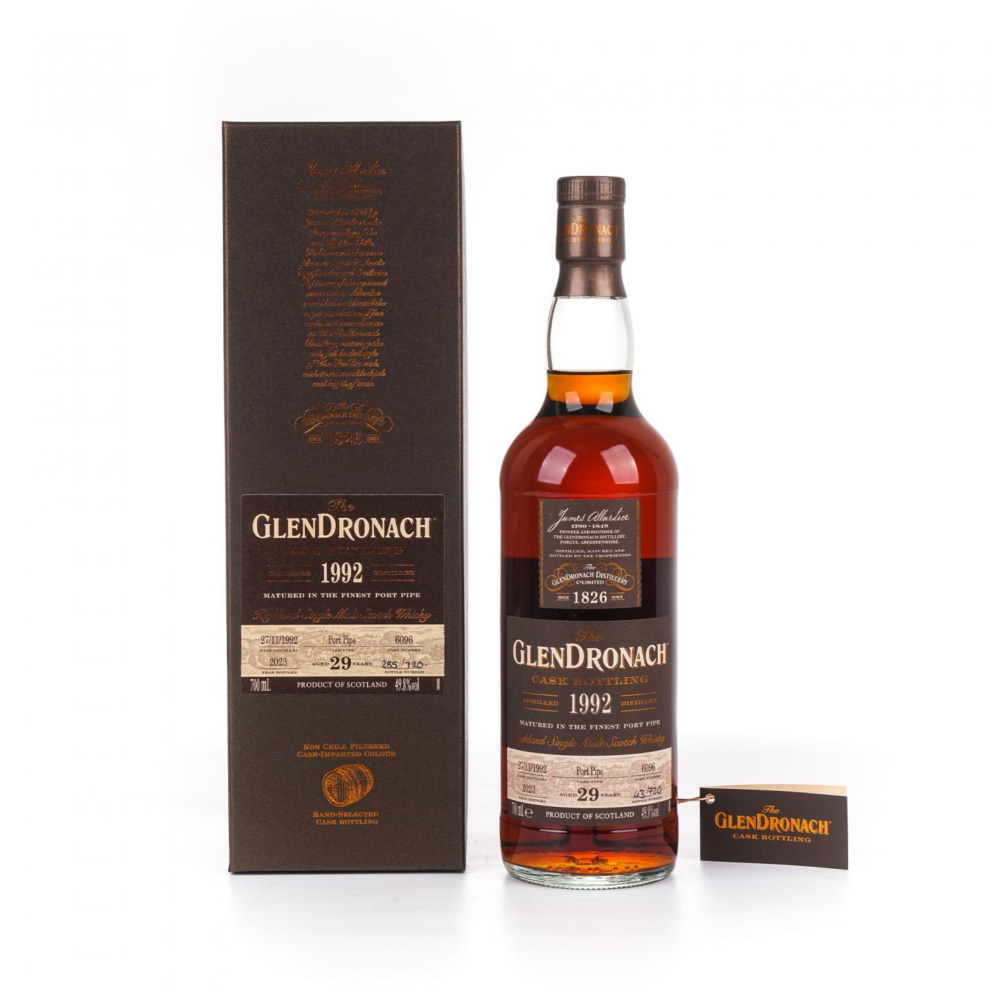 Glendronach 格兰多纳 29年 1992-2023 单桶#6096 行货 49.8%Vol. 非原盒