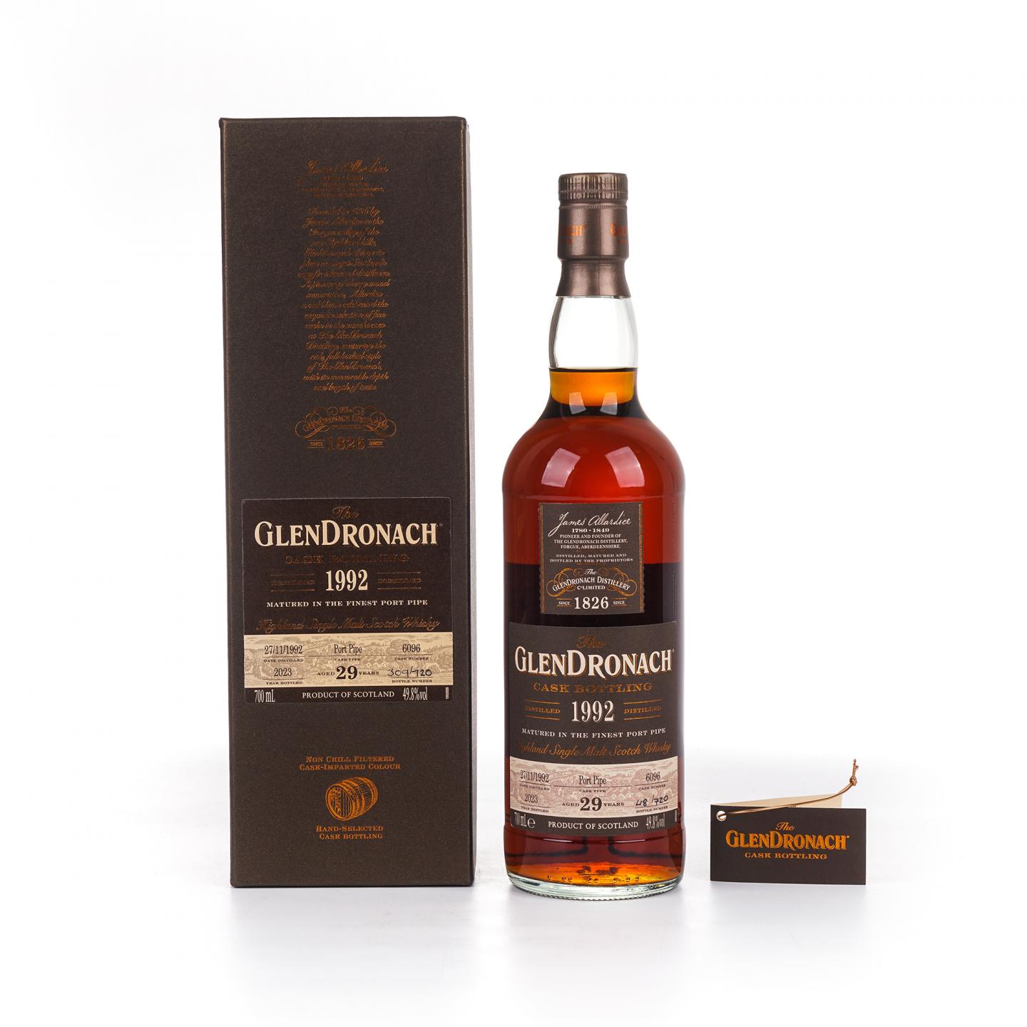 Glendronach 格兰多纳 29年 1992-2023 单桶#6096 行货 700ml 非原盒