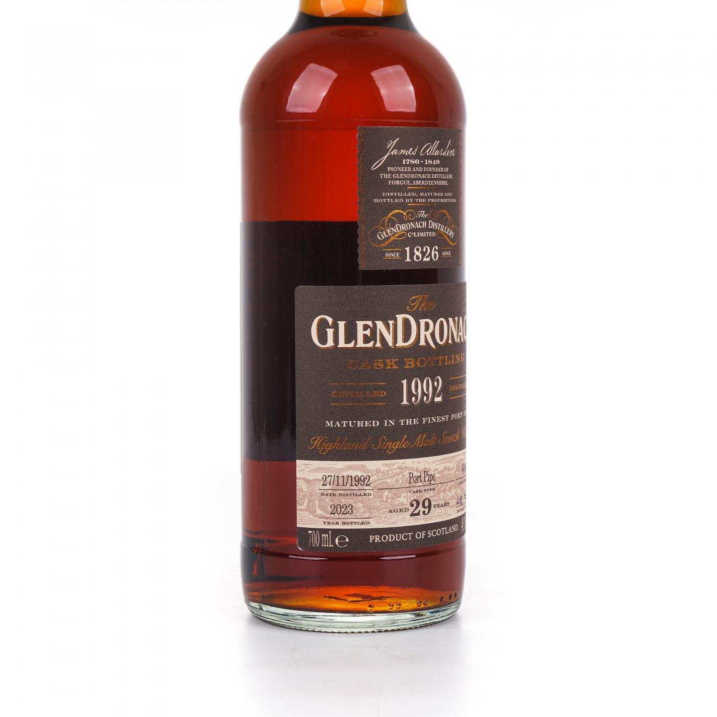 Glendronach 格兰多纳 29年 1992-2023 单桶#6096 行货 700ml 非原盒