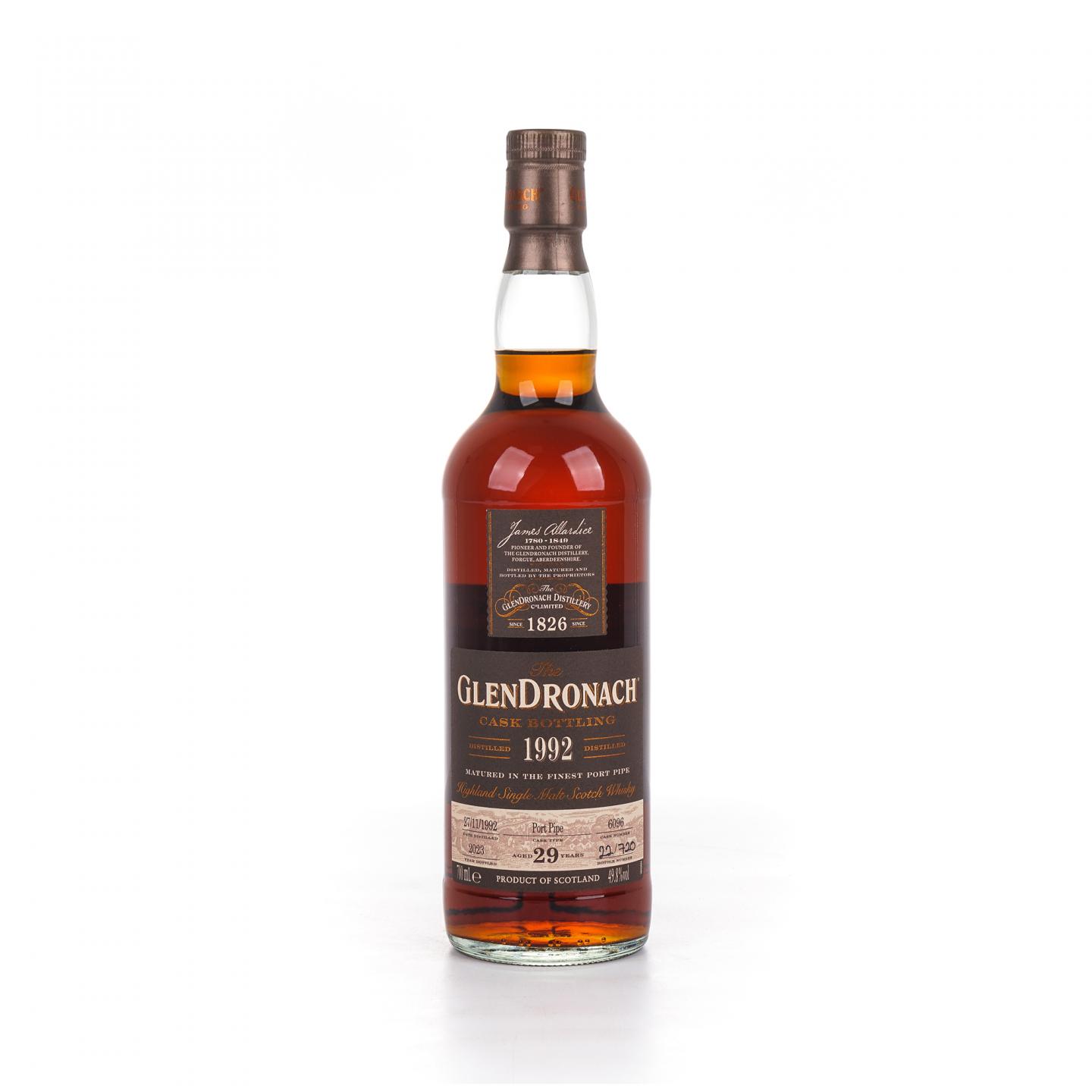 Glendronach 格兰多纳 29年 1992-2023 单桶#6096 非原盒