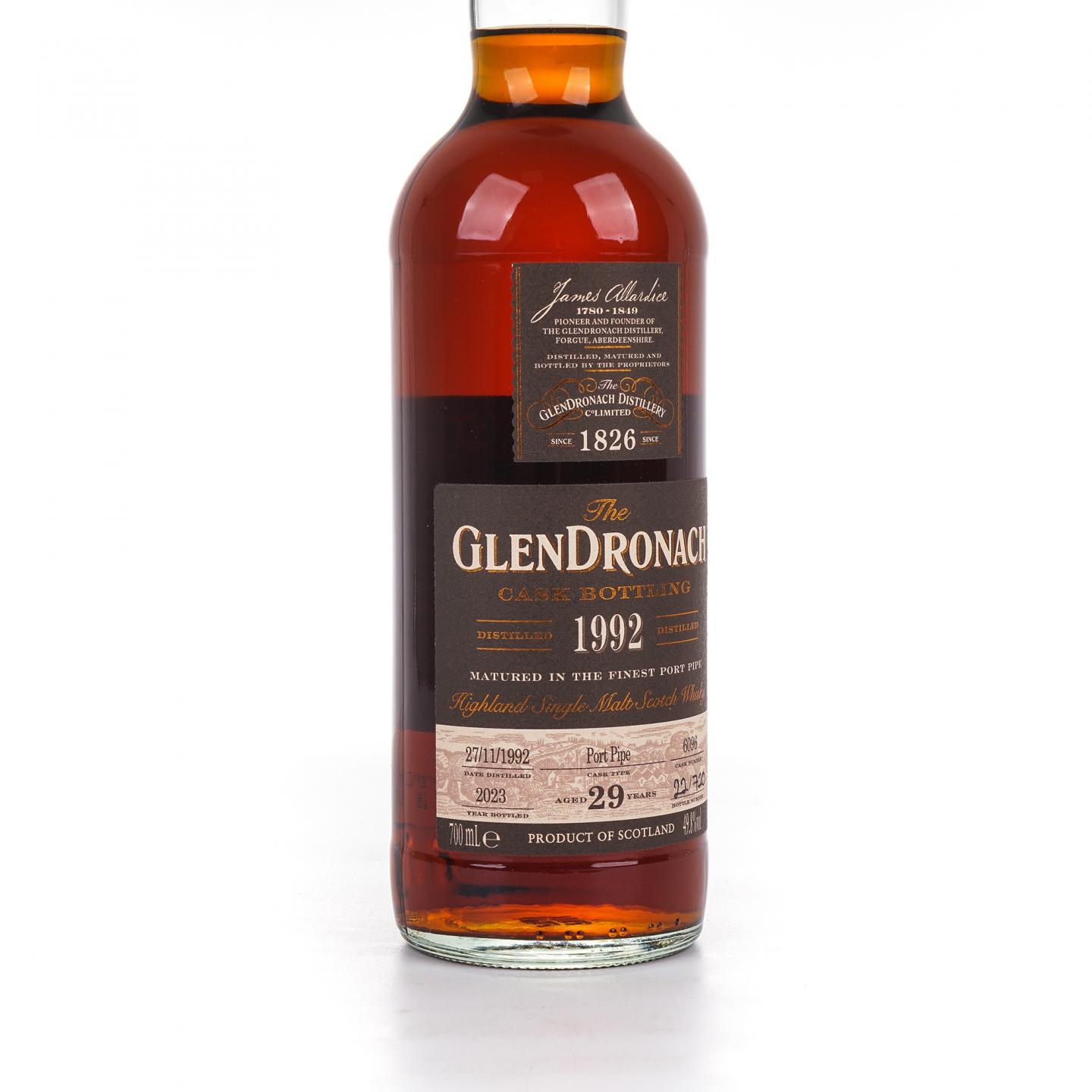 Glendronach 格兰多纳 29年 1992-2023 单桶#6096 非原盒