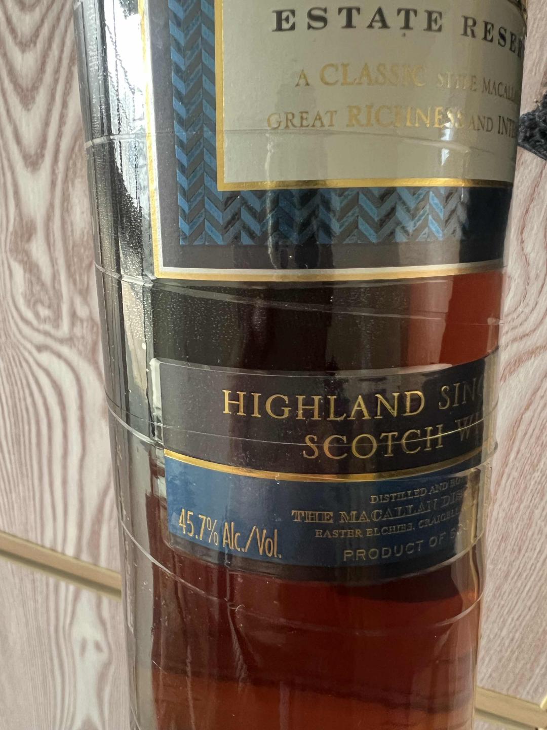 麦卡伦1824系列蓝色庄园 蓝色经典ESTATE RESERVE 洋酒威士忌进口