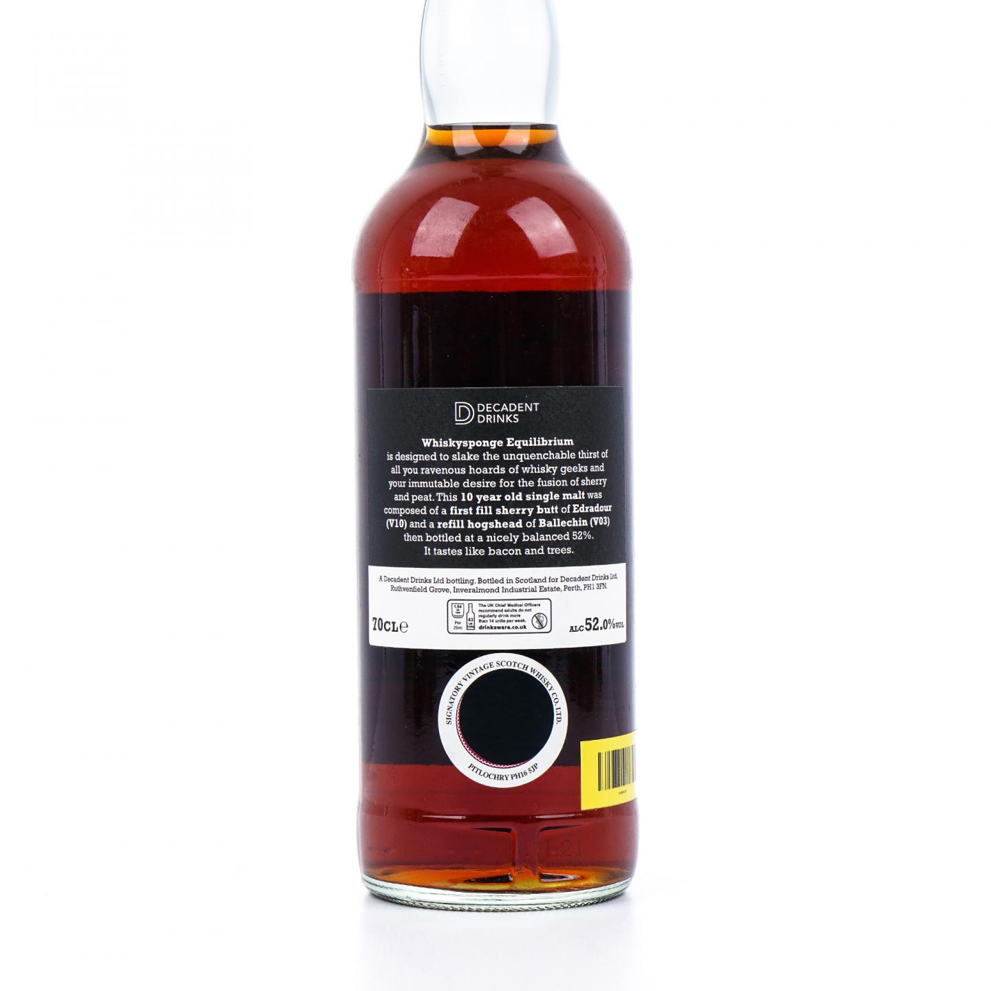 Equilibrium I 埃德拉多尔 10年 威士忌海绵