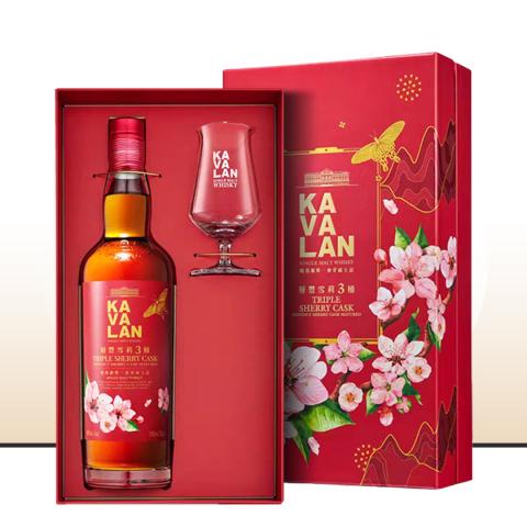 【三种雪莉桶】噶玛兰层丰雪莉3桶单一麦芽威士忌礼盒装