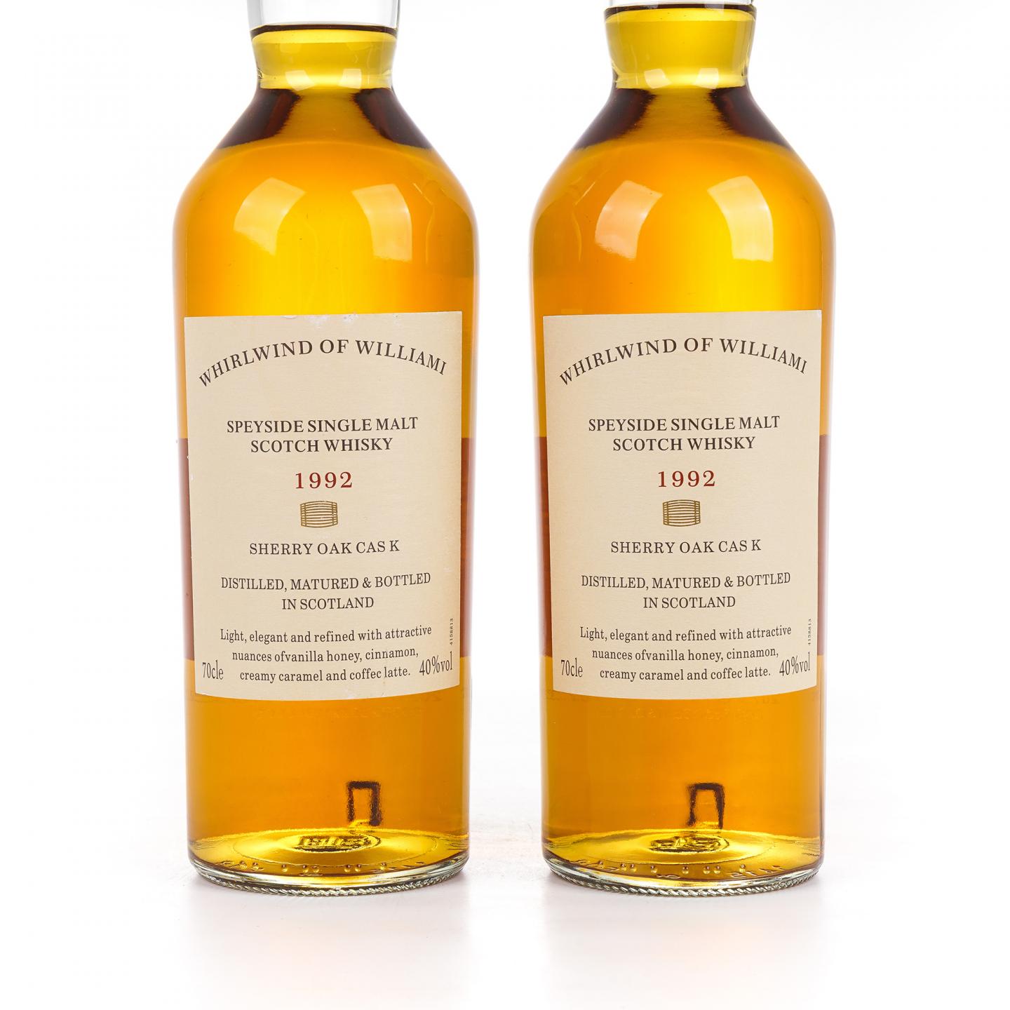秘密斯佩塞 1992 Whirlwind of Williami 雪莉桶 单麦 2瓶组