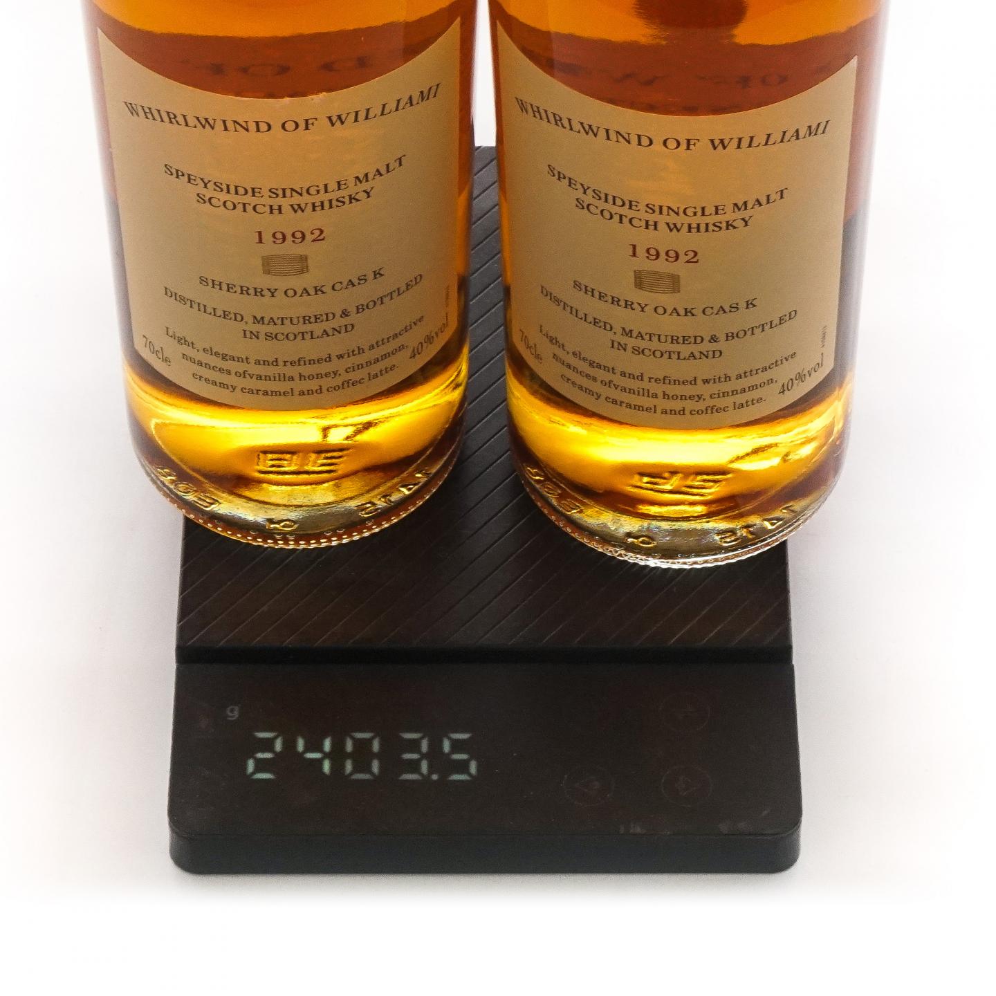 秘密斯佩塞 1992 Whirlwind of Williami 雪莉桶 单麦 2瓶组