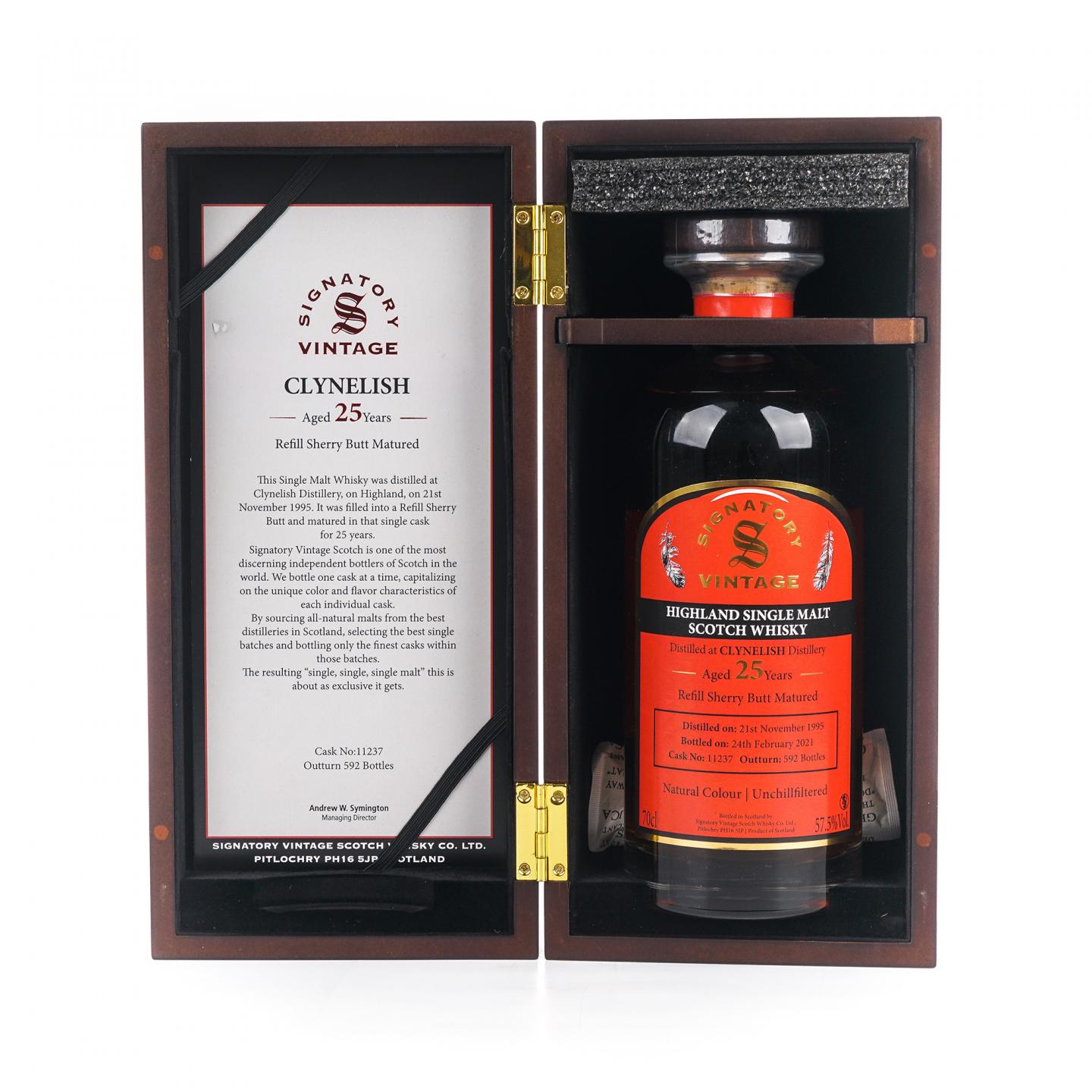Clynelish 克里尼利基 25年 1995-2021 雪莉桶#11237 SV 行货