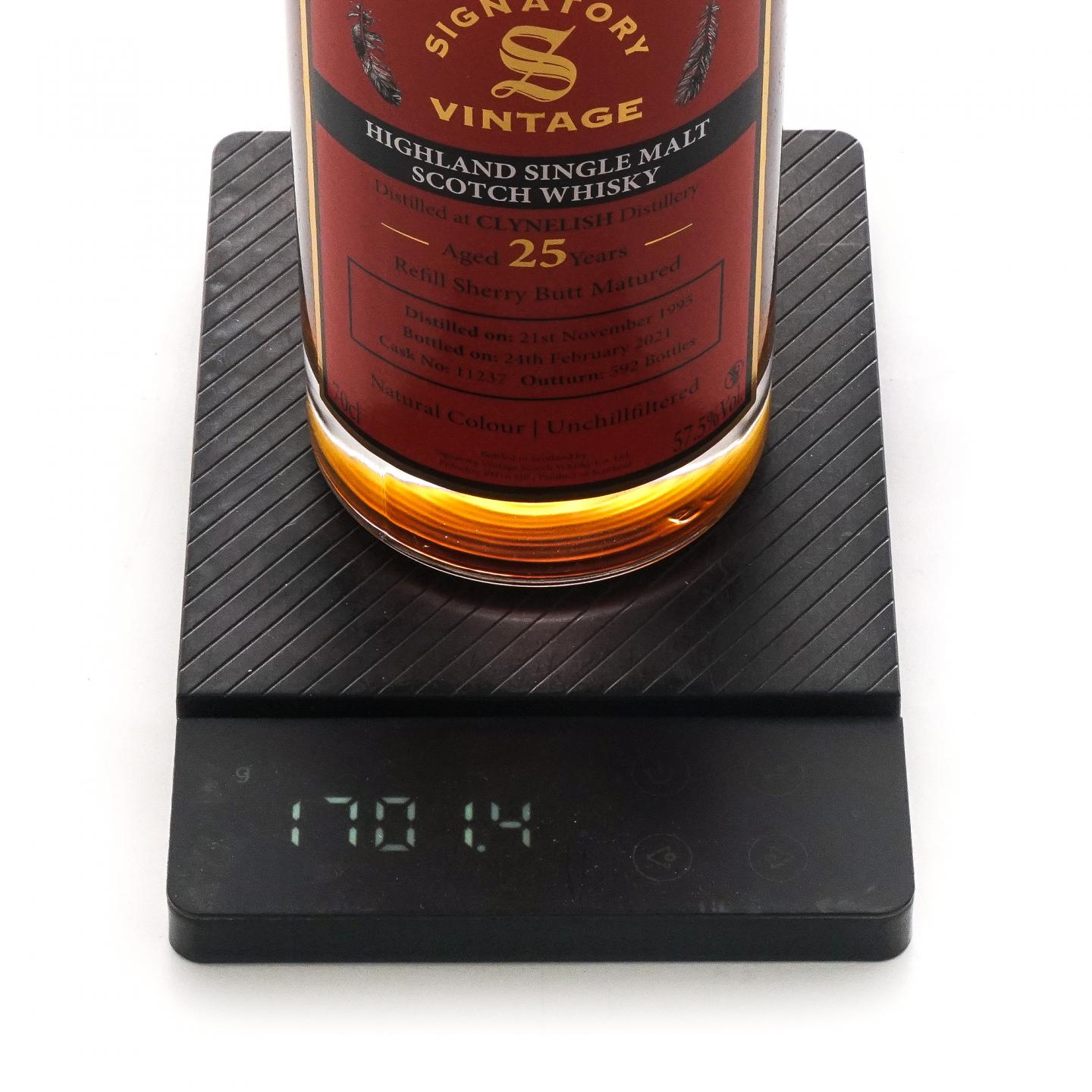 Clynelish 克里尼利基 25年 1995-2021 雪莉桶#11237 SV 行货