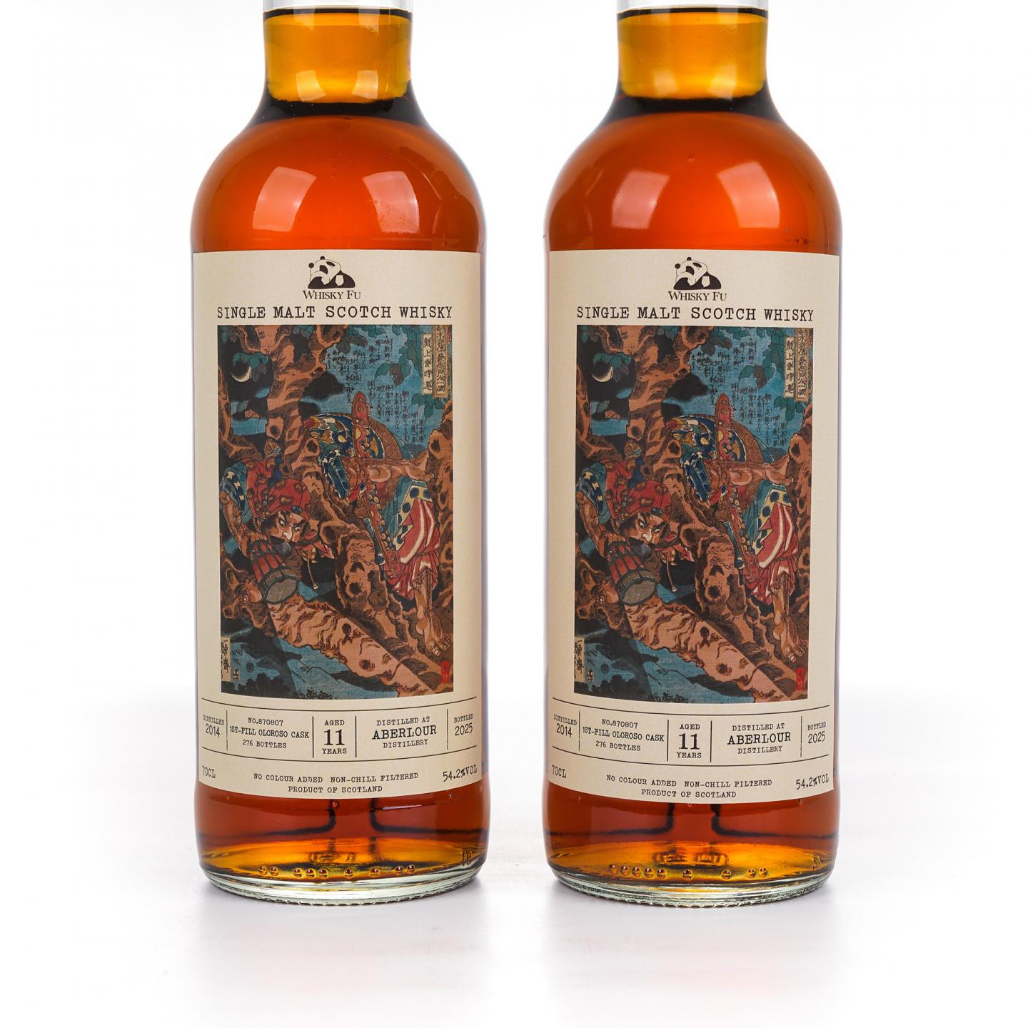 Aberlour 雅伯莱 11年 2014-2025 「通俗水浒传豪杰·鼓上蚤时迁」初填雪莉桶 2瓶组